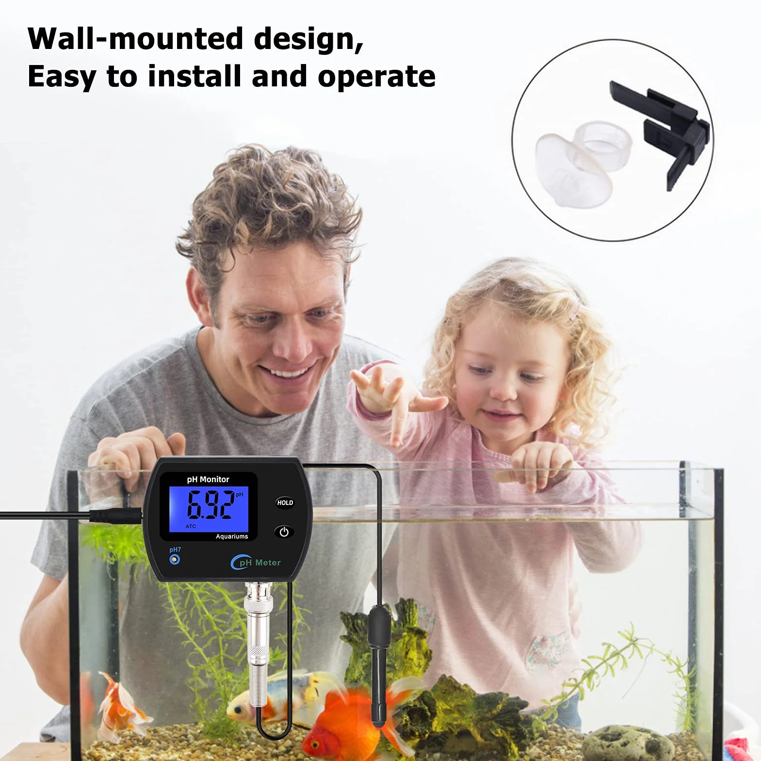 Miernik pH jakości wody LCD BNC do akwariów hydroponiki