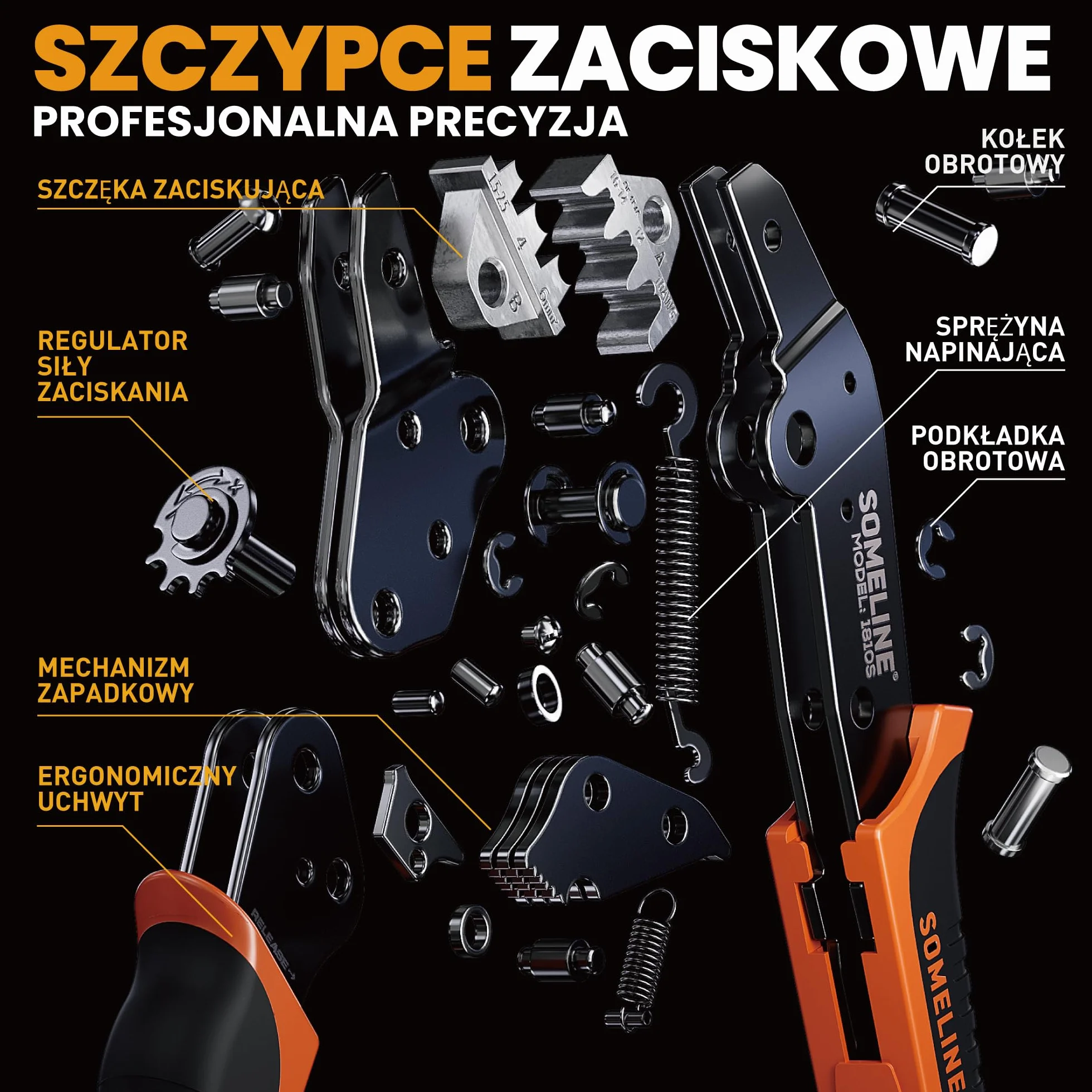 SOMELINE Zestaw szczypiec do zaciskania złączy solarnych, do kabli 2,5-6mm², 12-częściowy męski żeński wtyk kablowy do paneli słonecznych, 1 para kluczy do kabli do paneli