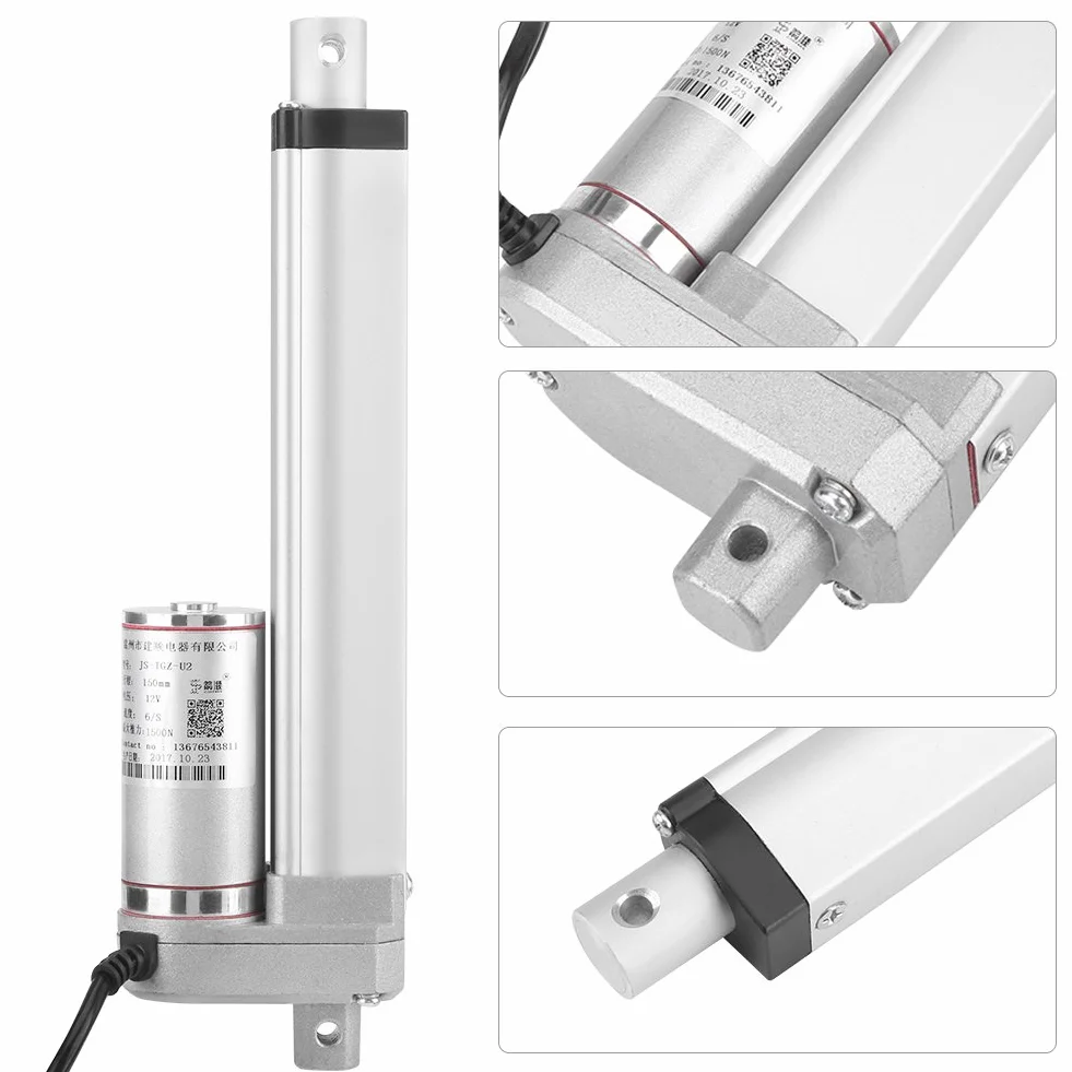 12V DC Electric Linear Actuator 140KG 310LB Heavy Duty Motor Stroke 50-300mm for Medical Automation