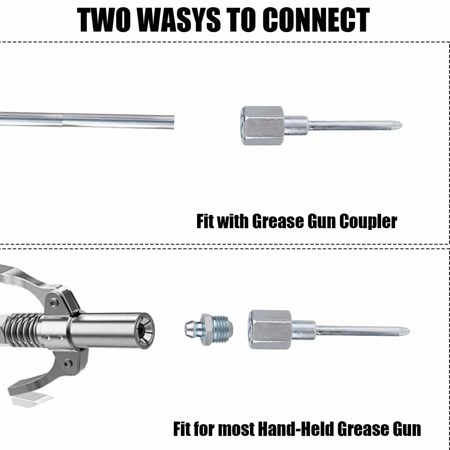 Dysza Iglowa Smaru, Igla Smarowa z Glówka ze Stali Hartowanej Gwintowana Waska Igla Adapter Smarownicy do Smarowania Zlaczy Hydraulicznych i Przeplukiwania