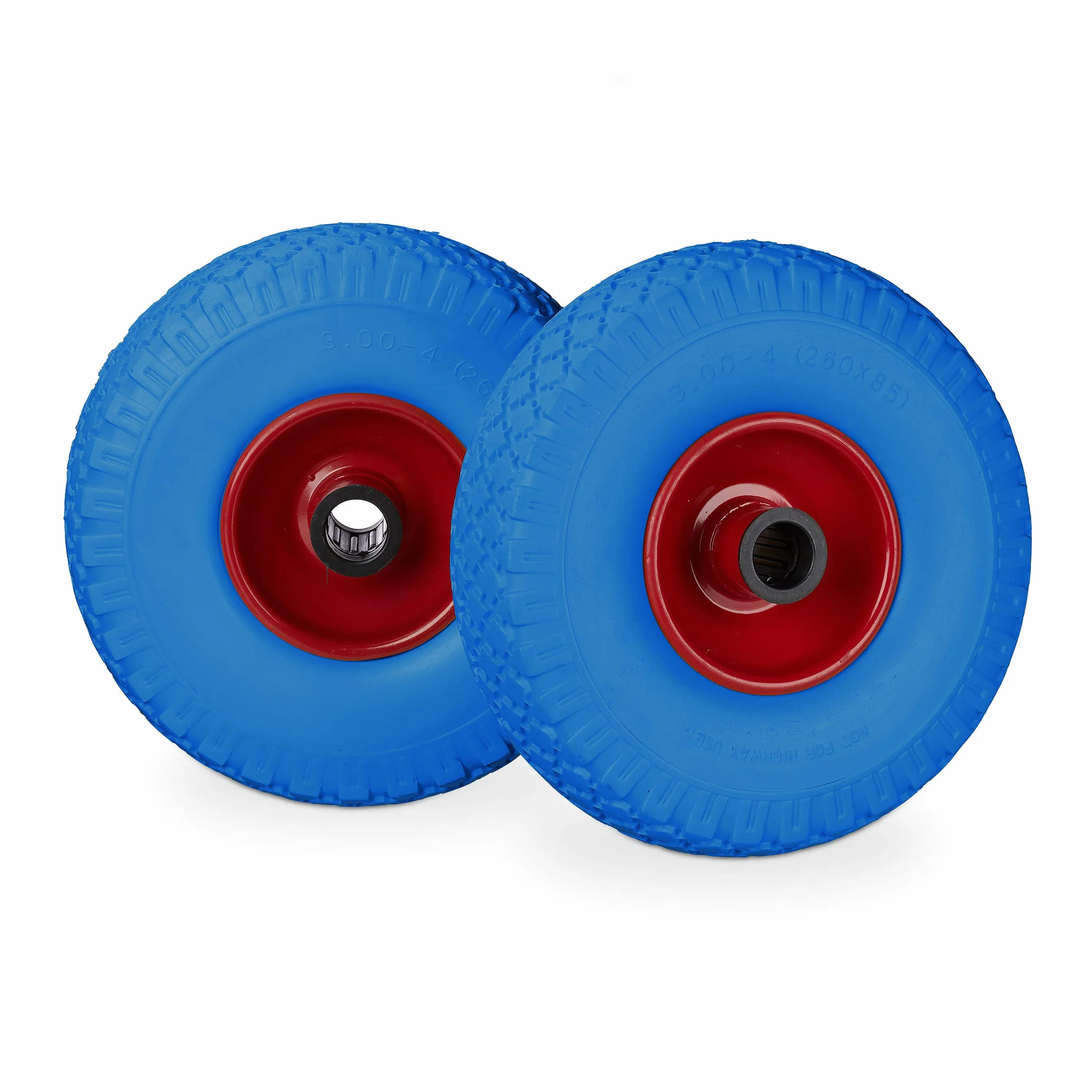 Relaxdays Zestaw opon zapasowych do ciężarówek ręcznych 3.00-4 koła z pełnej gumy 100 kg 260 x 85 mm