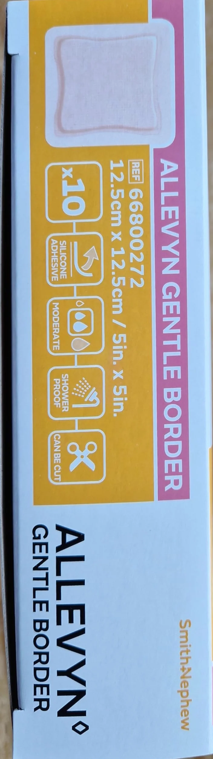 Smith & Nephew Zestaw 10 silikonowych plastrów hydrokomórkowych 12,5 cm x 12,5 cm