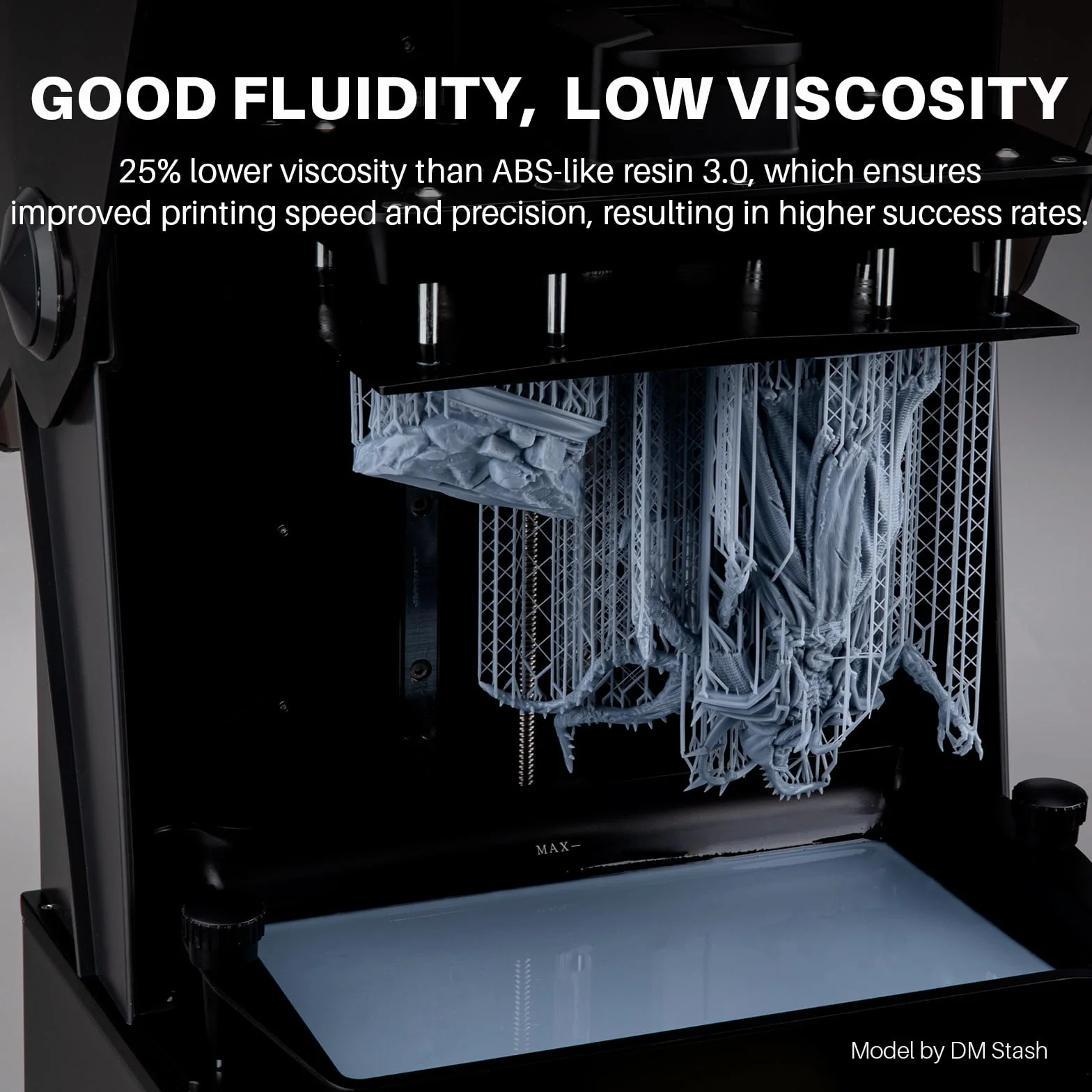 ELEGOO ABS-Like Resin 3.0 Plus, Żywica Fotopolimerowa do Drukarek 3D, Wysoka Odporność Na Ciepło, Szybkie Utwardzanie, 1000g Szary