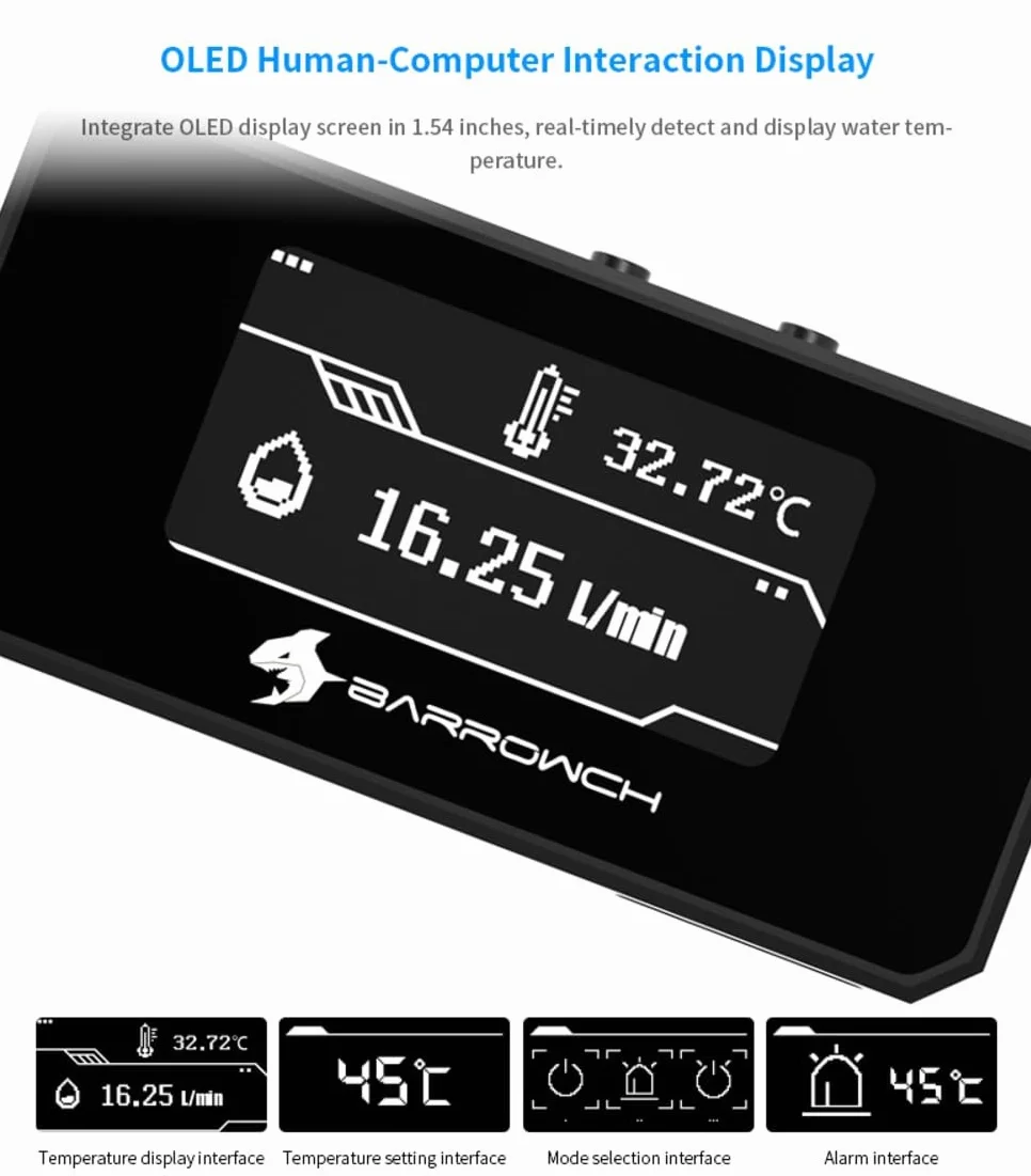 Barrow Flussmeter OLED - schwarz