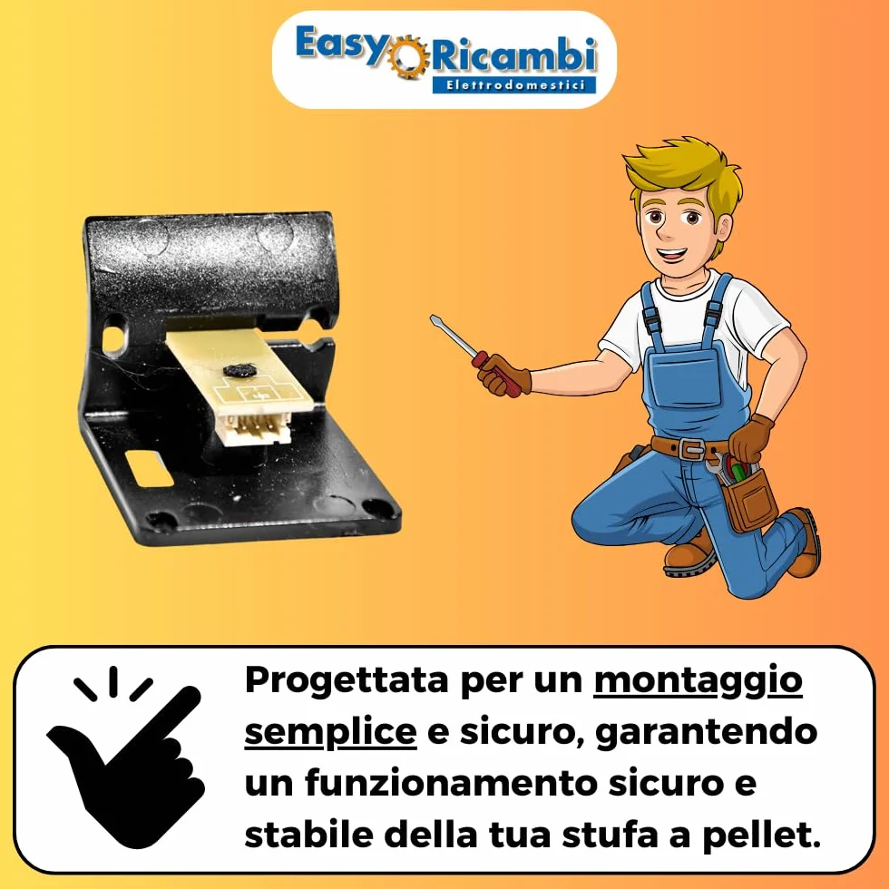 Easyricambi Debimetr pieca na pellet, czujnik przepływu powietrza LINX do Edilkamin 232770 295550 45 x 28 x 7 mm