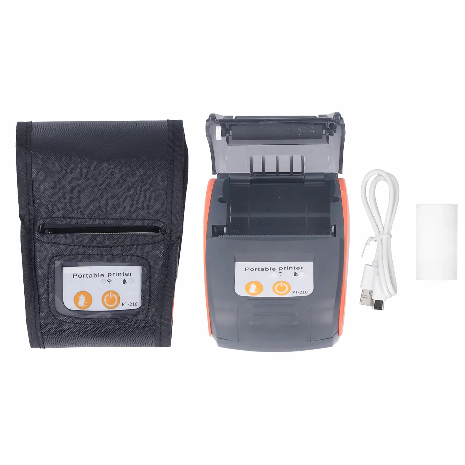 Ejoyous drukarka kalkulacyjna Bluetooth, 58 mm, bezprzewodowa drukarka termiczna, USB, paragony, drukarka etykiet, do sprzedaży detalicznej, restauracji, biura, kompatybilna z komputerem z systemem
