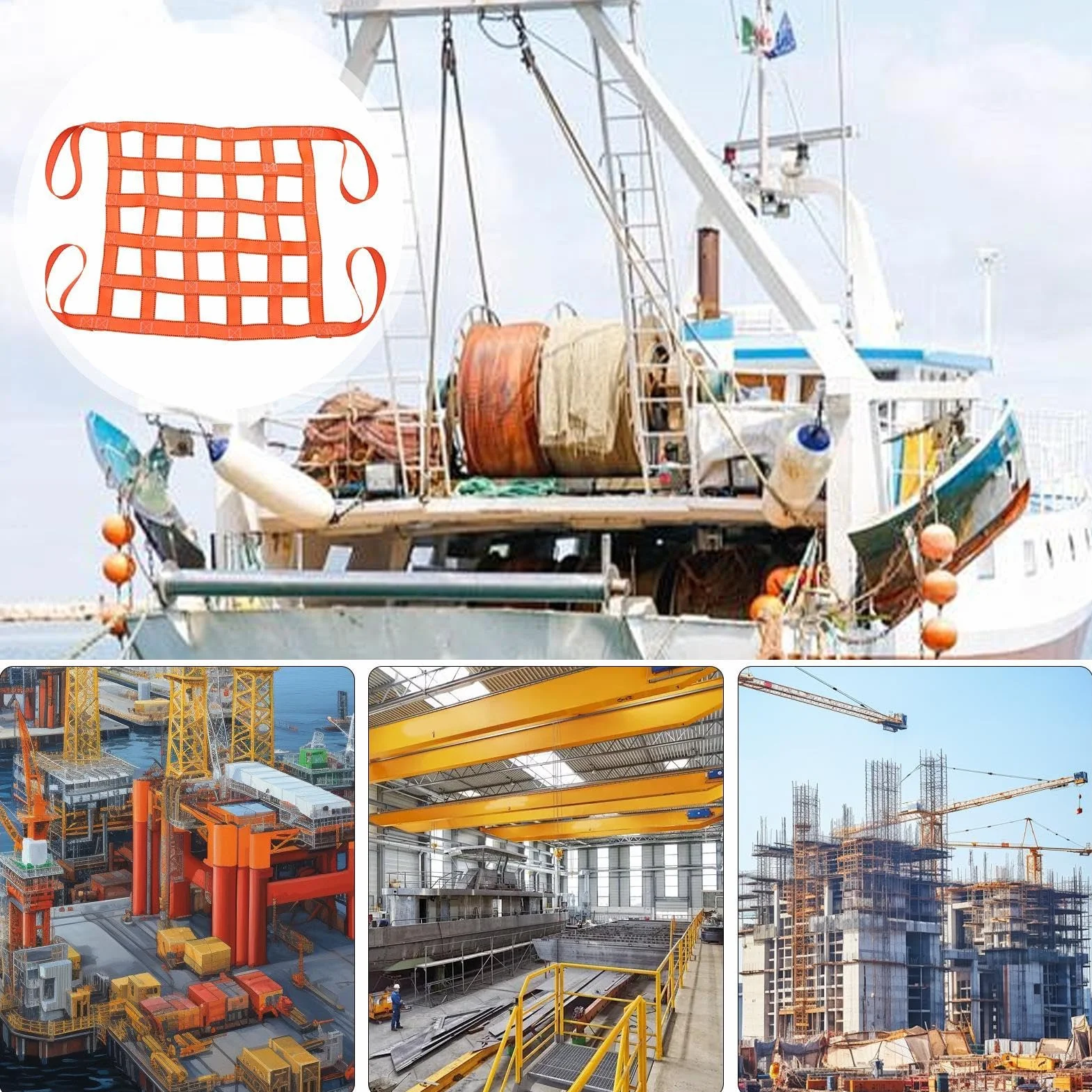 Cargo Lifting Net, High Load Cargo, Multifunctional Cargo, Hoist Lifting Net, Heavy Duty Net, Lifting Cargo Net, Cargo Unloading Net Versatile Multifunctional Design Easy To Use For Loading And Unload