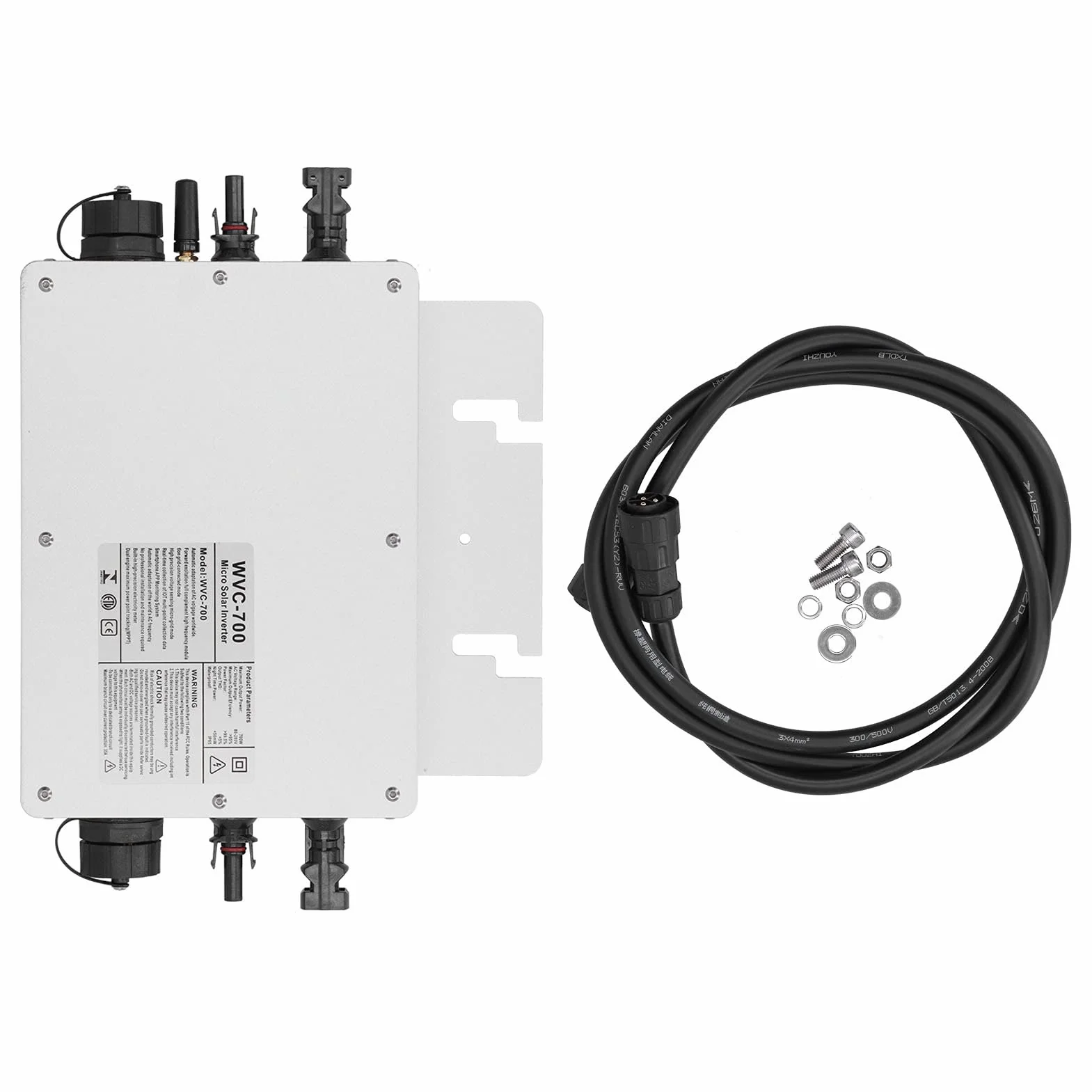 Inwerter Solarny 700 W Mikroinwerter Sieciowy Wi-Fi 120/230 V