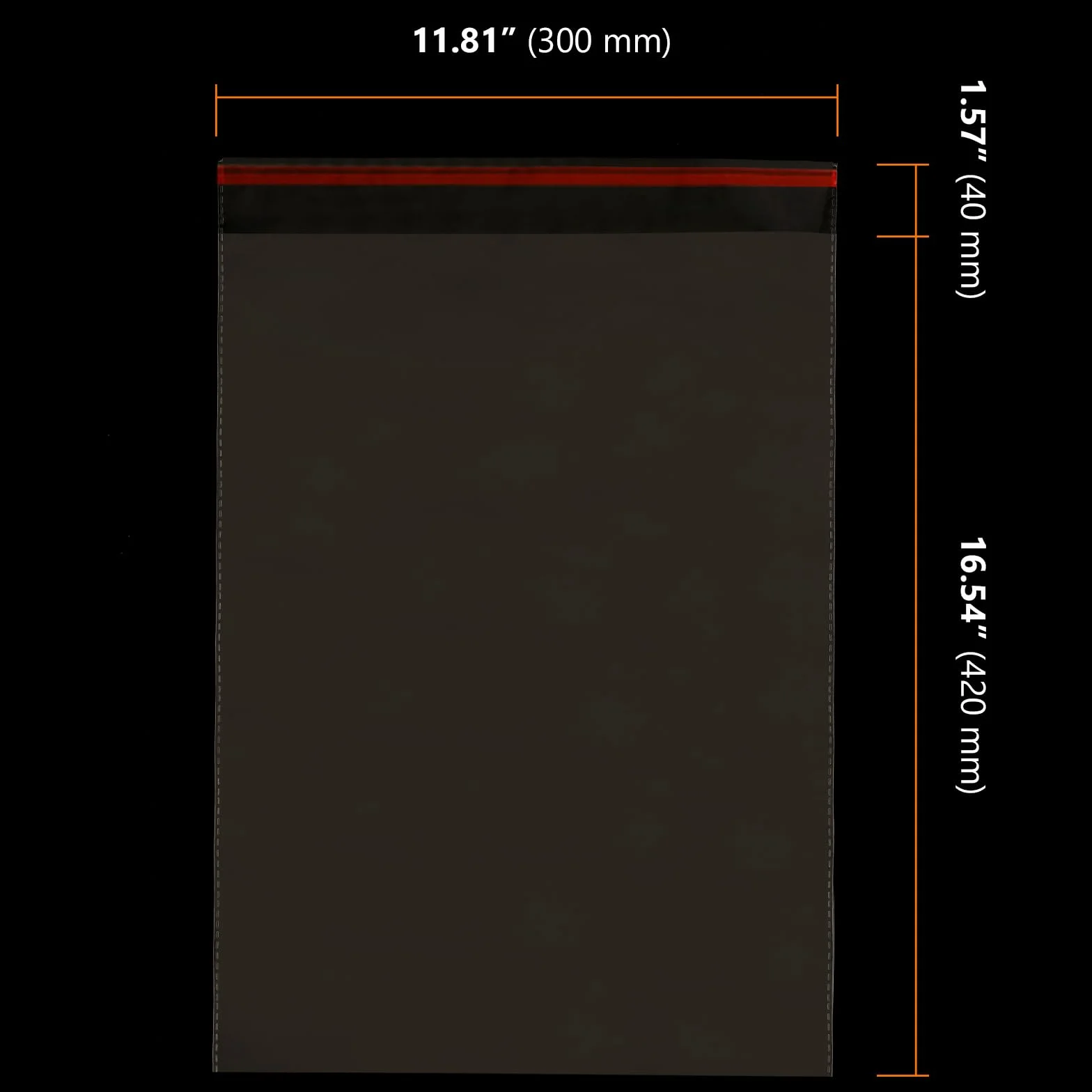 100 sztuk płaskich torebek opp (30 x 42 cm + 4 cm pokrywy), A3, przezroczyste tworzywo sztuczne, torebki celofanowe na ubrania, słodycze, wesela i prezenty