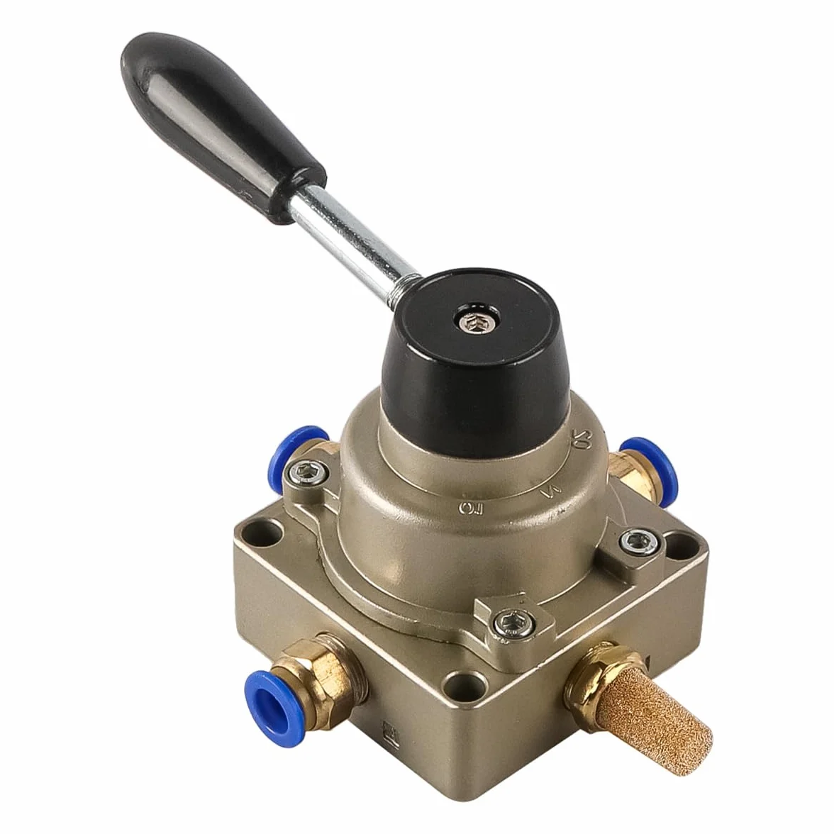 Zawór ręczny pneumatyczny Hv-03 3/8" BSP 3-pozycyjny 4-drożny