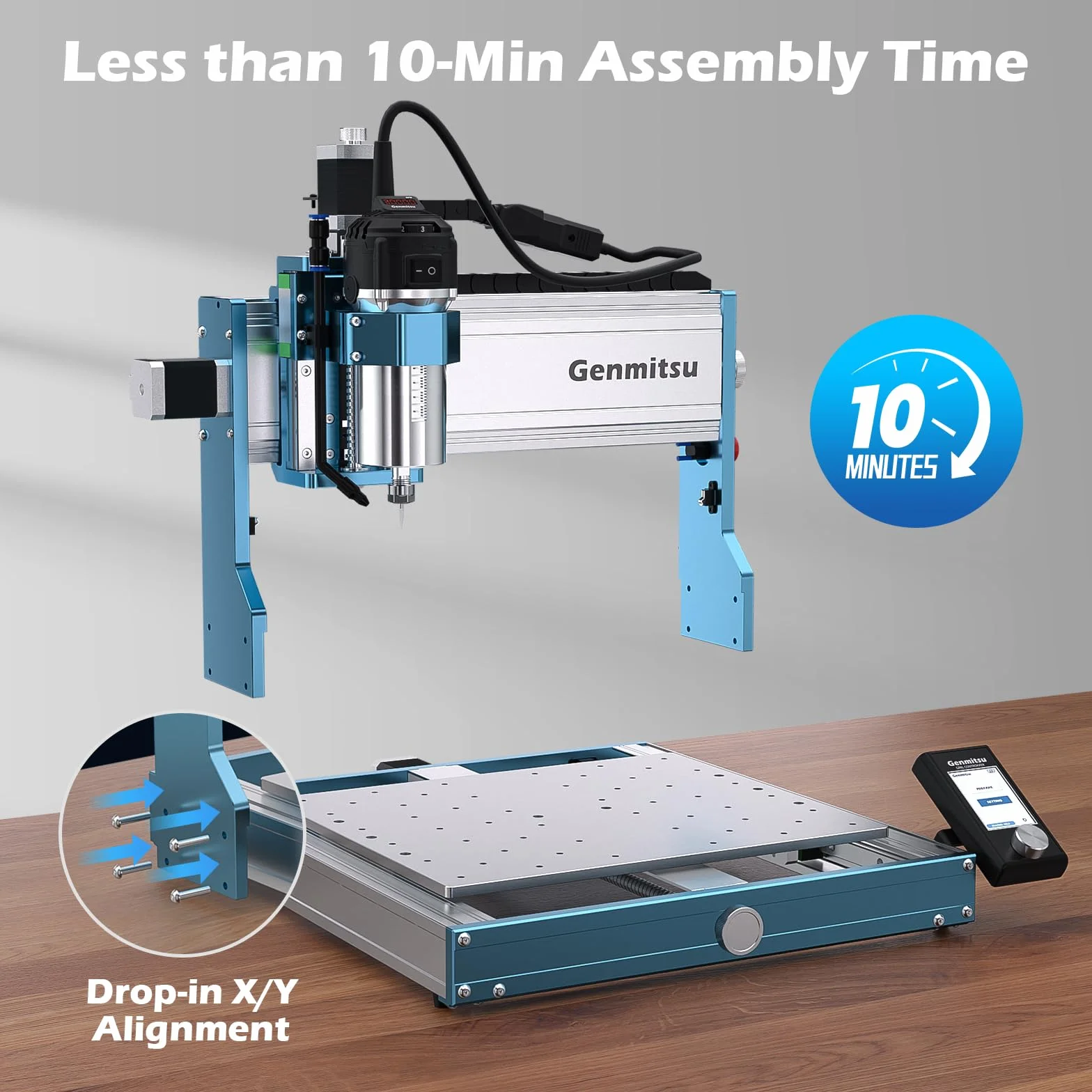 Genmitsu 3030-PROVer Ultra CNC router do metalu, 710 W, precyzja ±0,03 mm, podwójne prowadnice liniowe i śruby kulowe