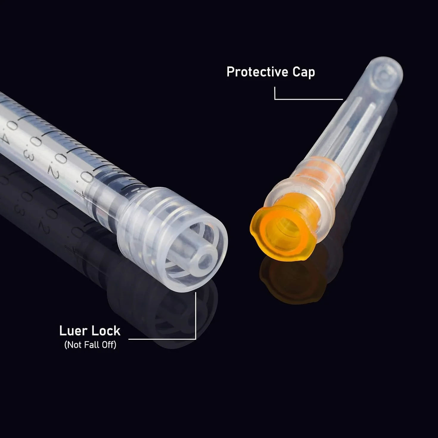 Luer-Lock 25G-25 mm 1ml/cc Single Use Needle Tip 100 szt.