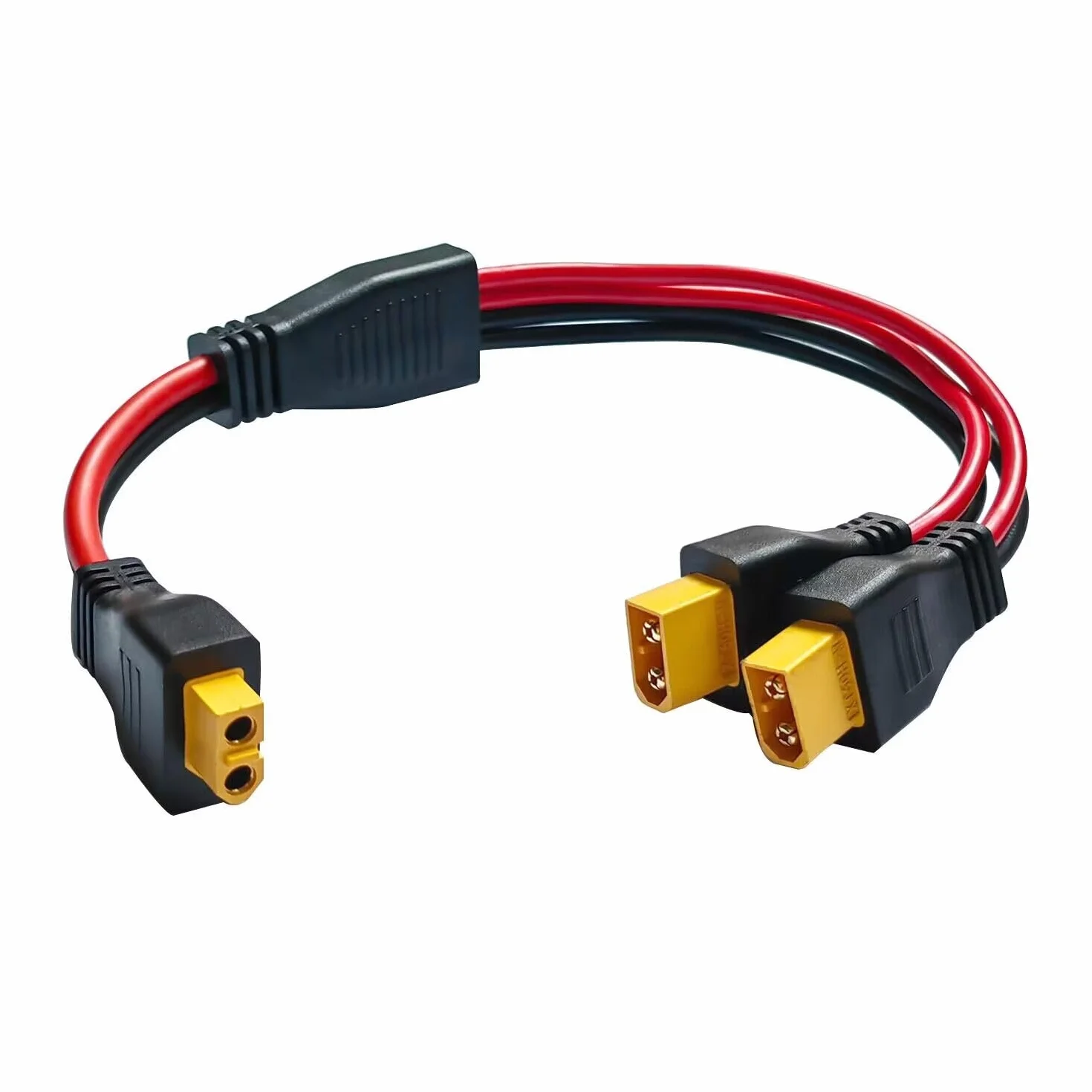 Kabel rozdzielający 10AWG XT60 Y, żeński na podwójny męski adapter do panelu słonecznego 30 cm