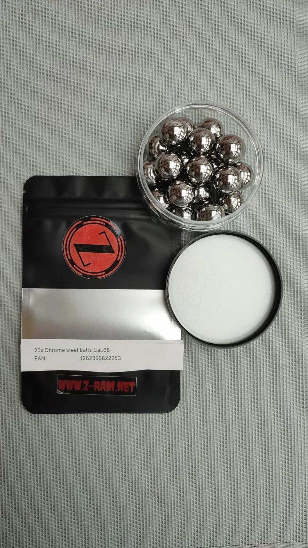 20 x chromowana stalowa kulka Cal.68 Glass Breaker Balls HDS68 HDX68