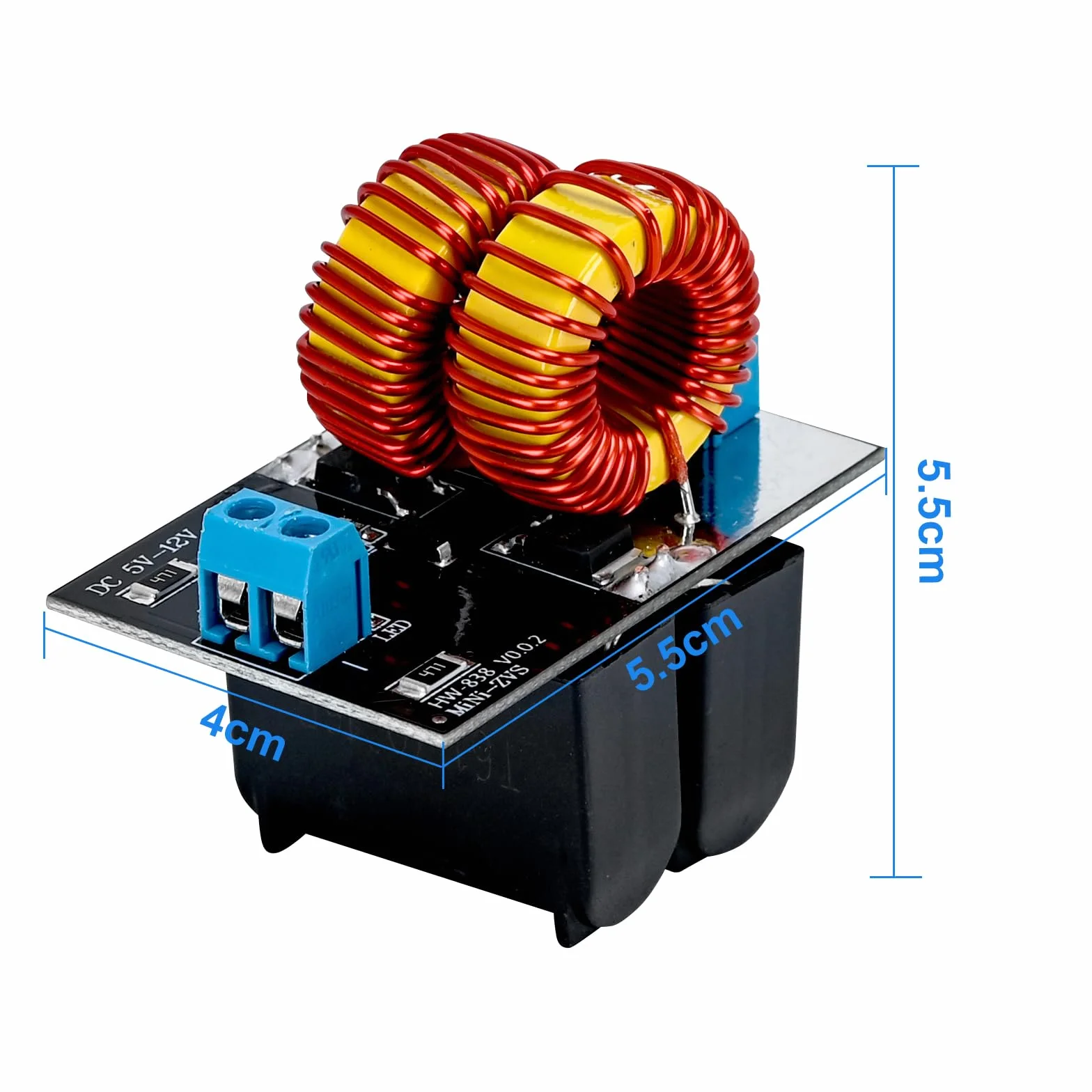 5~12 V ZVS niskonapięciowy, indukcyjny zasilacz grzewczy, płyta sterownika, moduł z cewką