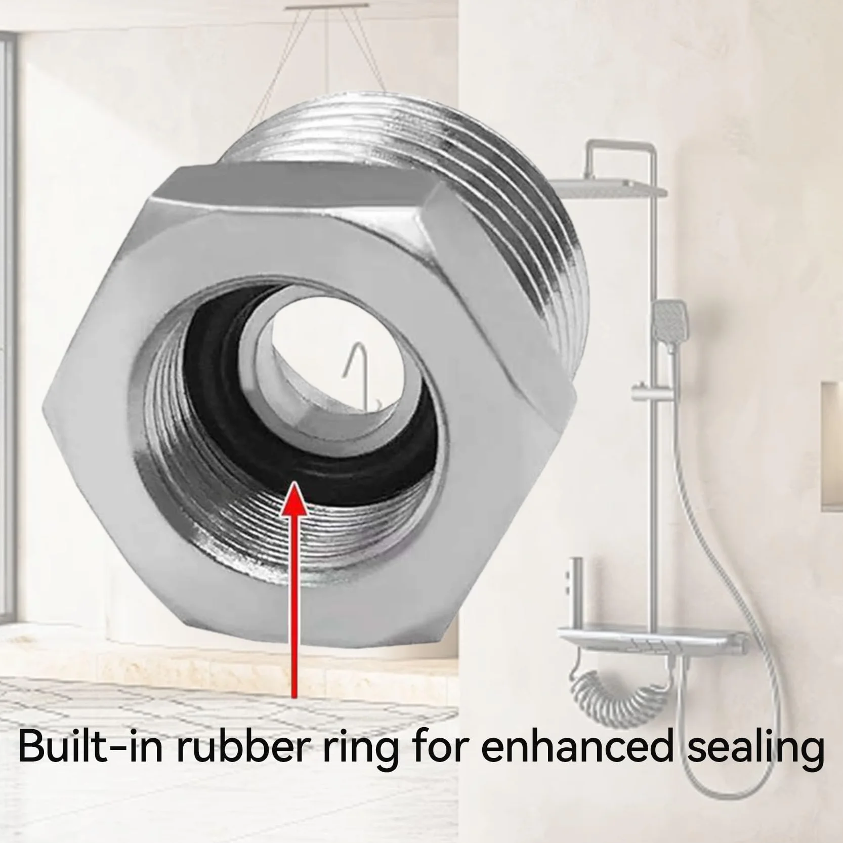 2 sztuki złączka redukcyjna z gwintem wewnętrznym 3/8" BSP na gwint zewnętrzny 1/2" BSP, kute złącze sześciokątne, uniwersalne przedłużanie redukcji, pasuje do połączeń rur