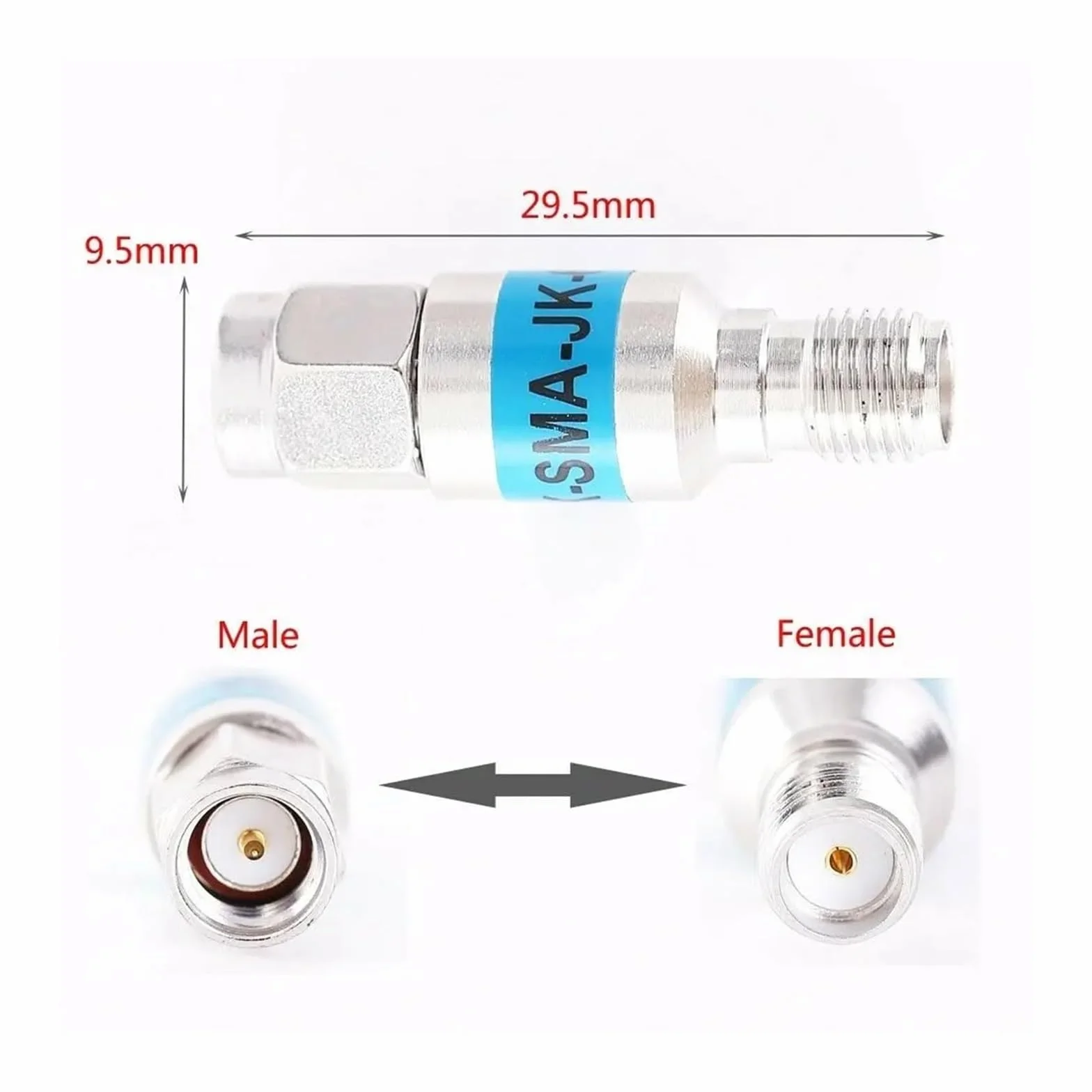 Tłumik RF DC-6GHz 2W SMA męski żeński 15dB 50Ohm