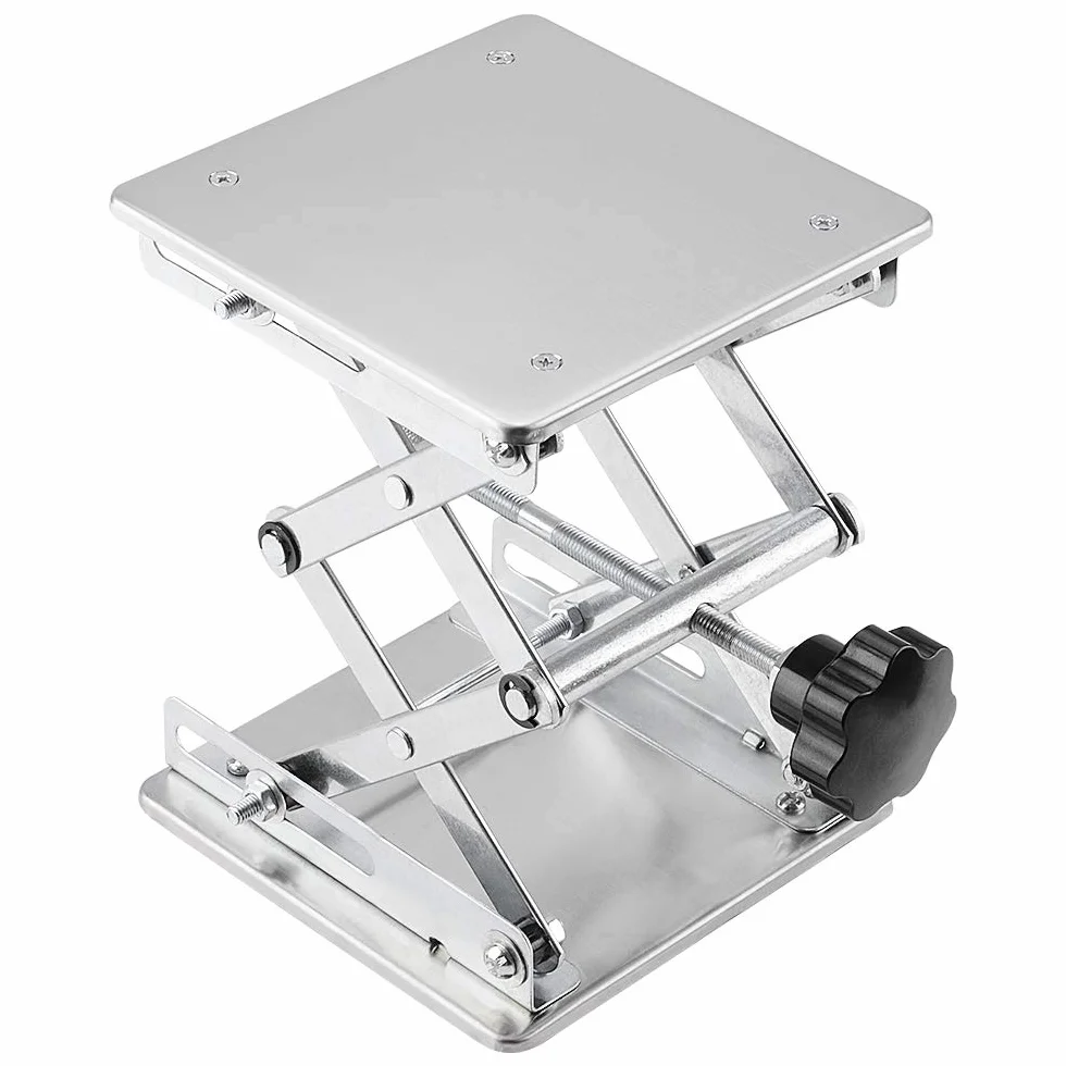 Labasics podnośnik nożycowy 150 x 150 mm ze stali nierdzewnej wysokość podnoszenia 75-260 mm nośność 10 kg