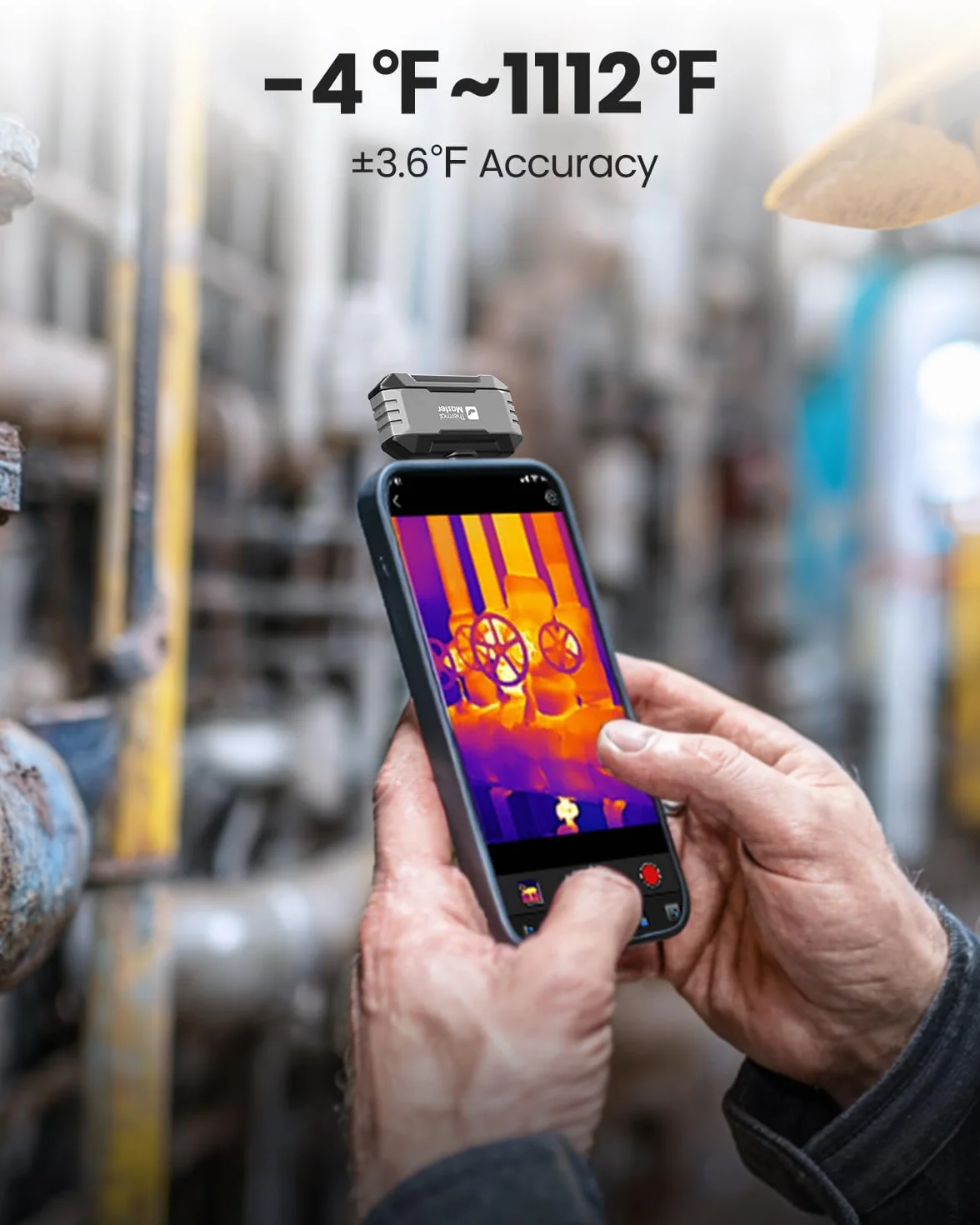Kamera termowizyjna do iPhone 15/16 i Android Thermal Master P1, kamera termowizyjna na podczerwień, rozdzielczość X³ IR 320 x 240, -20℃-600℃ zakres temperatur, kontrola domu, 15x zoom