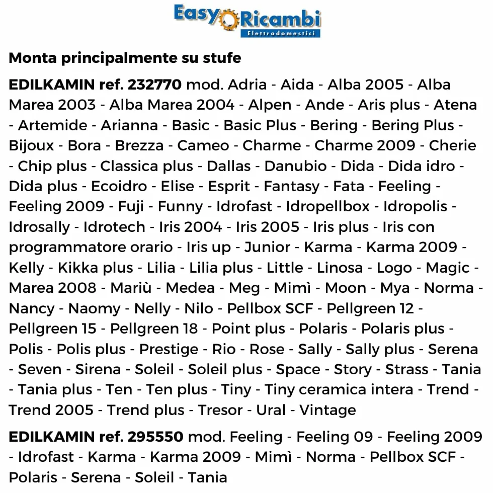 Easyricambi Debimetr pieca na pellet, czujnik przepływu powietrza LINX do Edilkamin 232770 295550 45 x 28 x 7 mm
