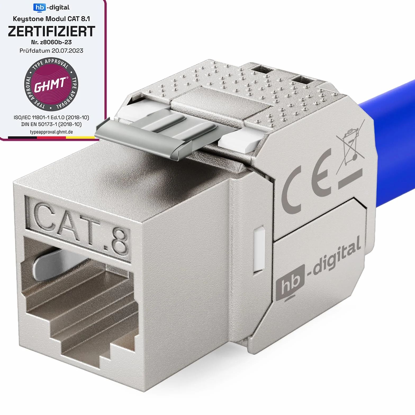 Panel krosowy 12 portów 1HE CAT 8 Keystone RJ45 Ethernet LAN 40 Gbit 10" jasnoszary