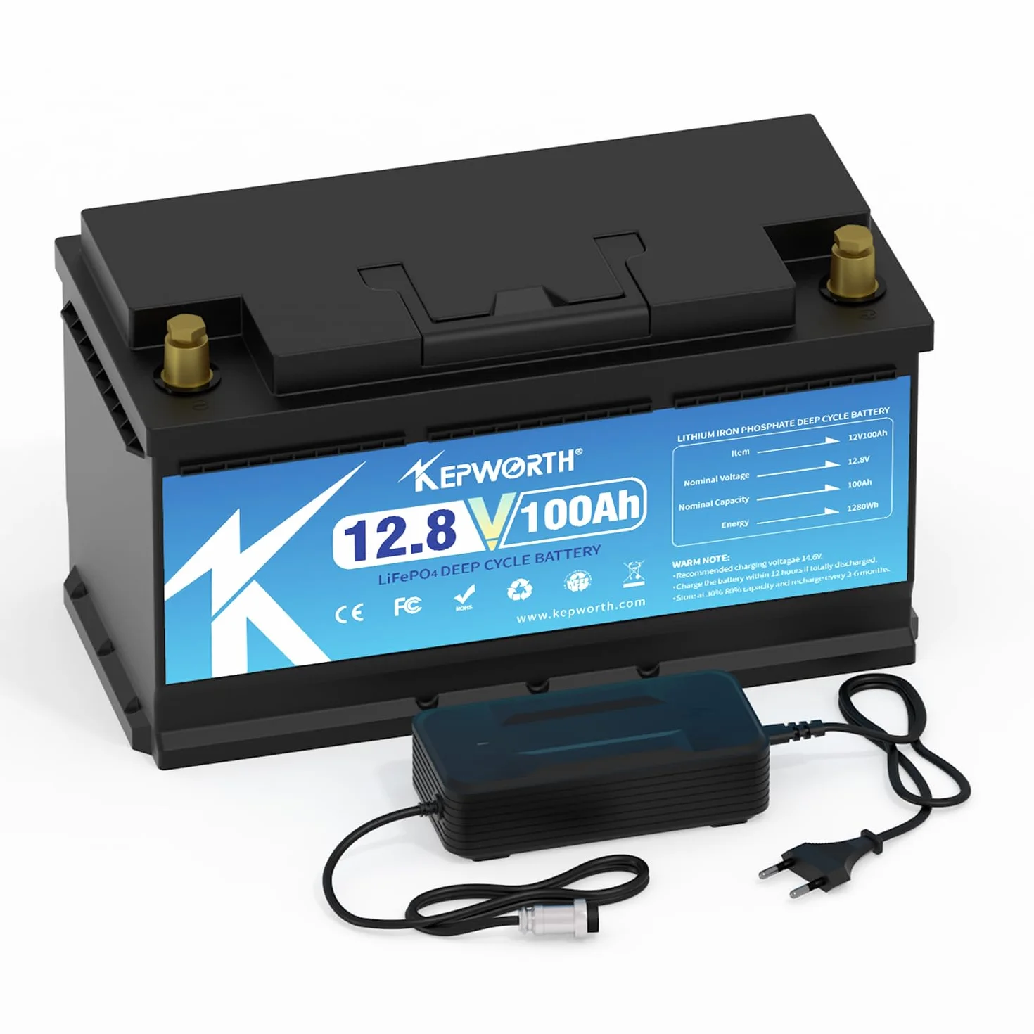 Bateria Lifepo4 12 V 100ah z ogniwami klasy A i BMS, idealny czas cyklu do 10000 do silnika trollingowego RV Camping Solar obsługuje połączenie szeregowe i równoległe