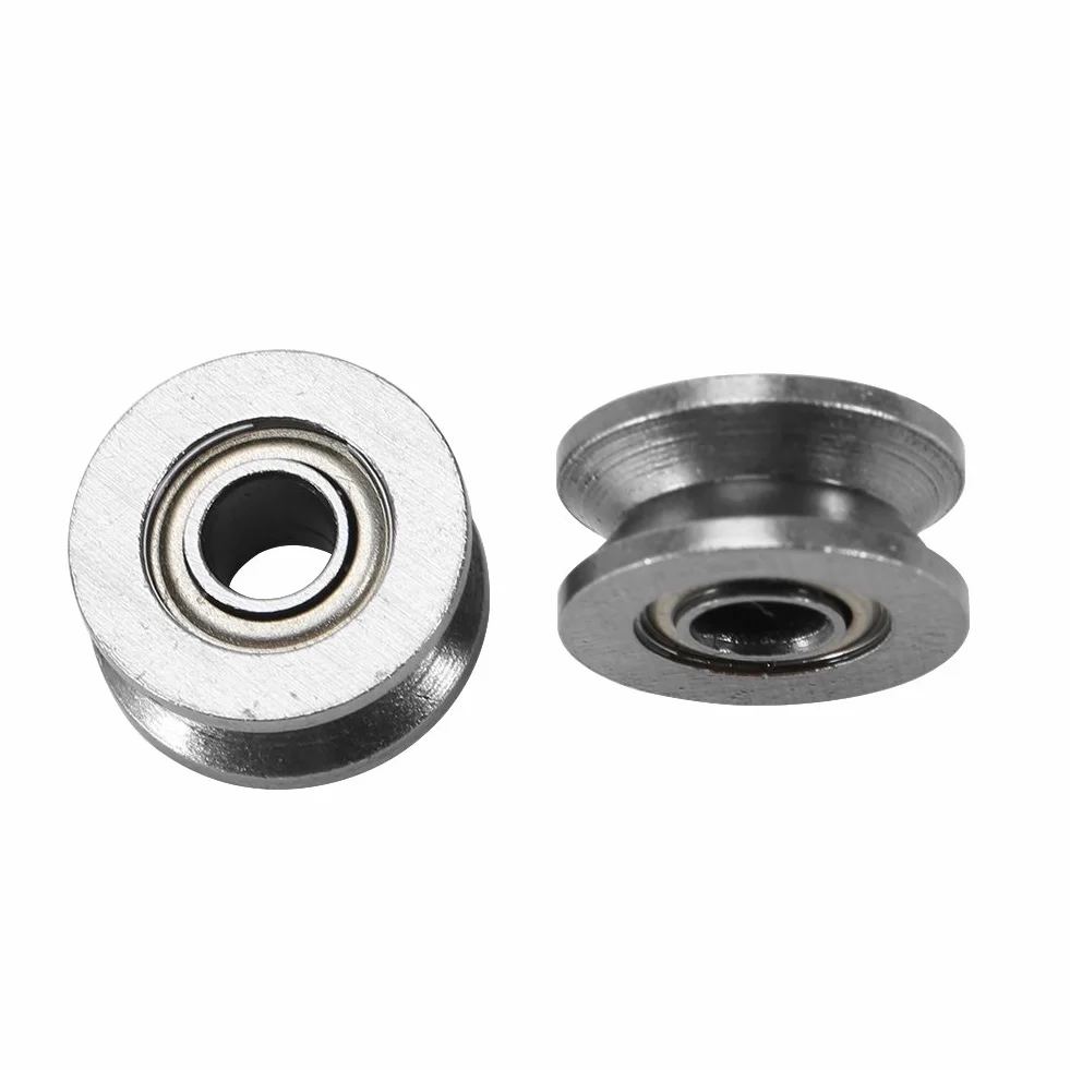 10 sztuk V624ZZ koło pasowe luźne podwójne 6mm miniaturowe stalowe łożysko kulkowe z rowkiem w kształcie litery V koło pasowe ze stali węglowej podwójna osłona 4x13x6mm do koła pasowego prowadzącego Rail Track Liner Motion System