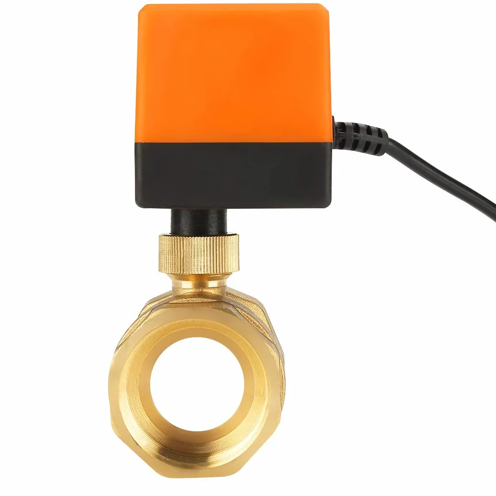 G1-1/2"DN40 AC 220V 6W 2-drożny 3-przewodowy mosiężny zawór kulowy z siłownikiem Zawór elektryczny do klimakonwektora i układu sterowania wodą układu klimatyzacji