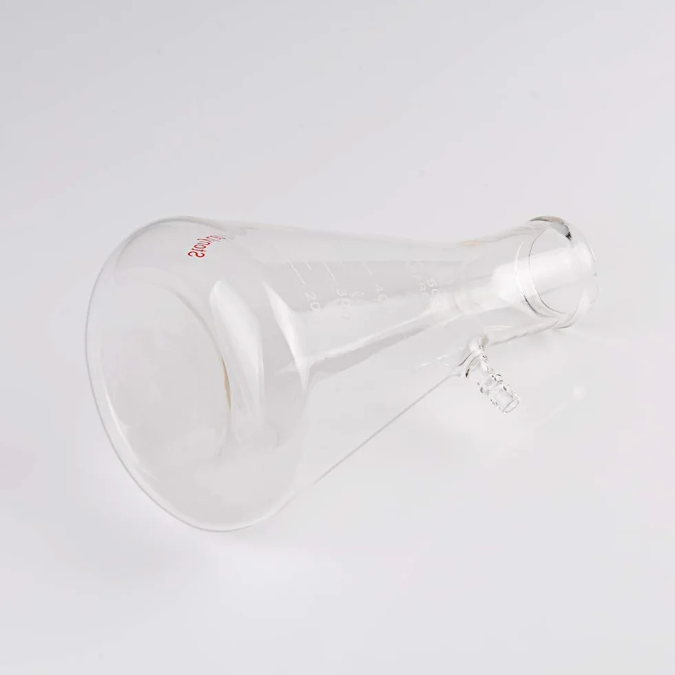 StonyLab Glass 500 ml ciężka ściana borokrzemowa szklana butelka filtrująca, śruba szyjka z tubulacją - 500 ml