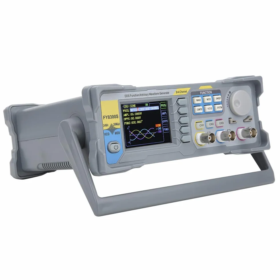 Funkcja 60 MHz Generator Sygnału o Przebiegu Arbitralnym, 3 Kanały, 4 Poziomy Wyjściowe TTL dla Wysokiej Dokładności Pomiaru Częstotliwości (FY8300S-20M Wtyczka EU)