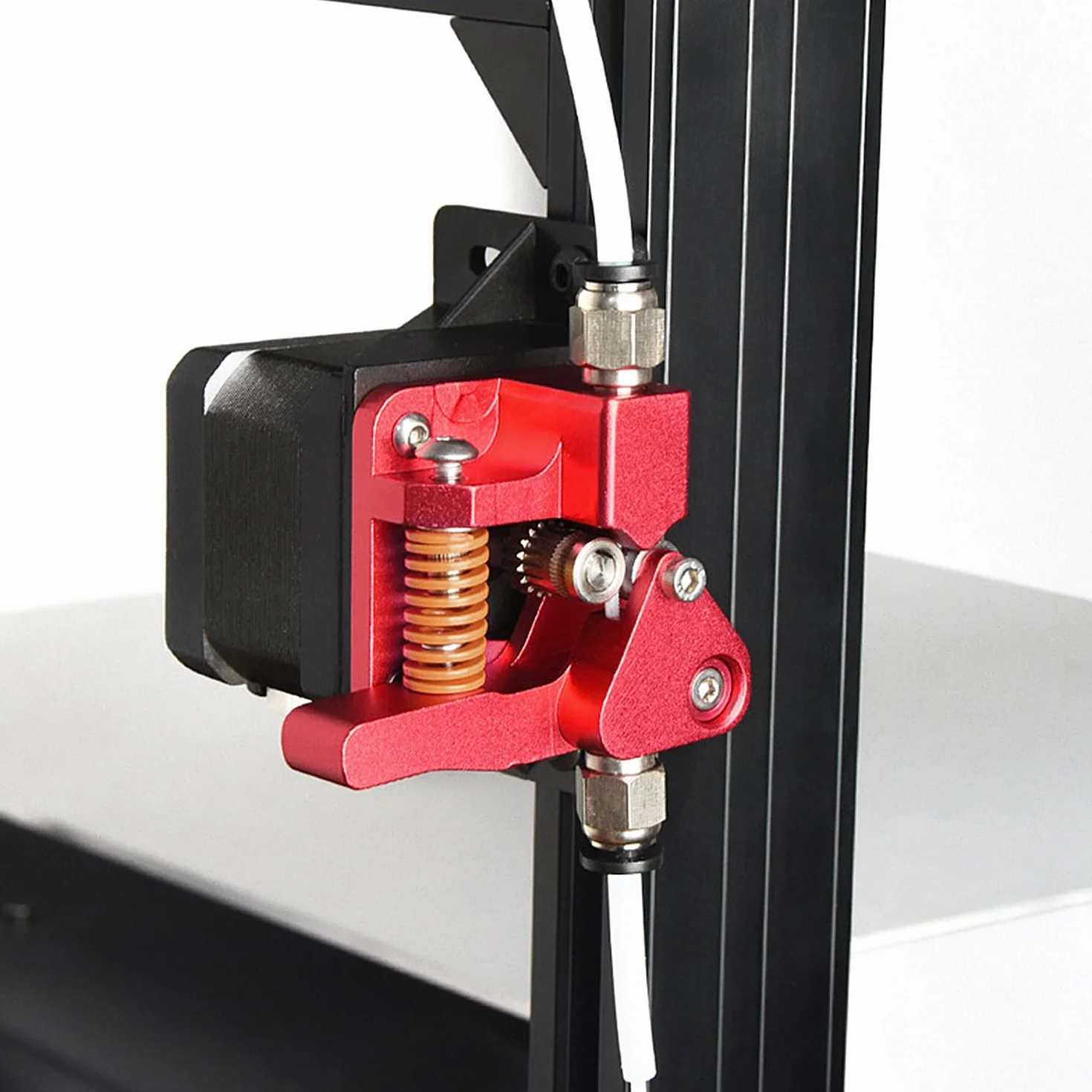 Dual Gear Wytłaczarka do Drukarki 3d Ender 3, Zestaw Dysk Podajnik upgrade, dla Filament 1.75 mm, Kompatybilny z 3d printer CR-10 CR-10S, Ender-3, Ender-3PRO, itp (Czerwony)