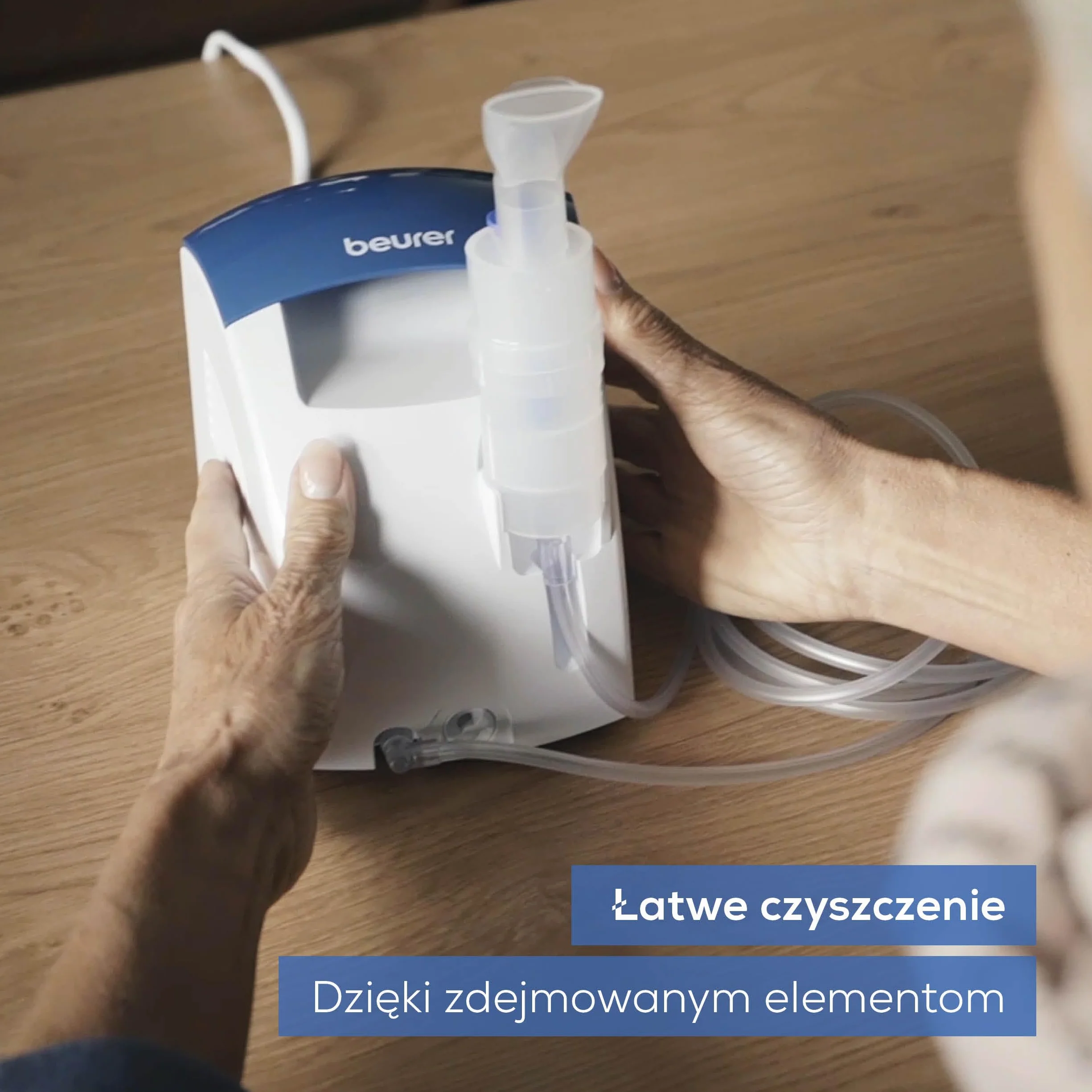 Beurer IH 26 Inhalator, Nebulizator z prysznicem do nosa, wysoka wydajność nebulizacji, dla dzieci i dorosłych