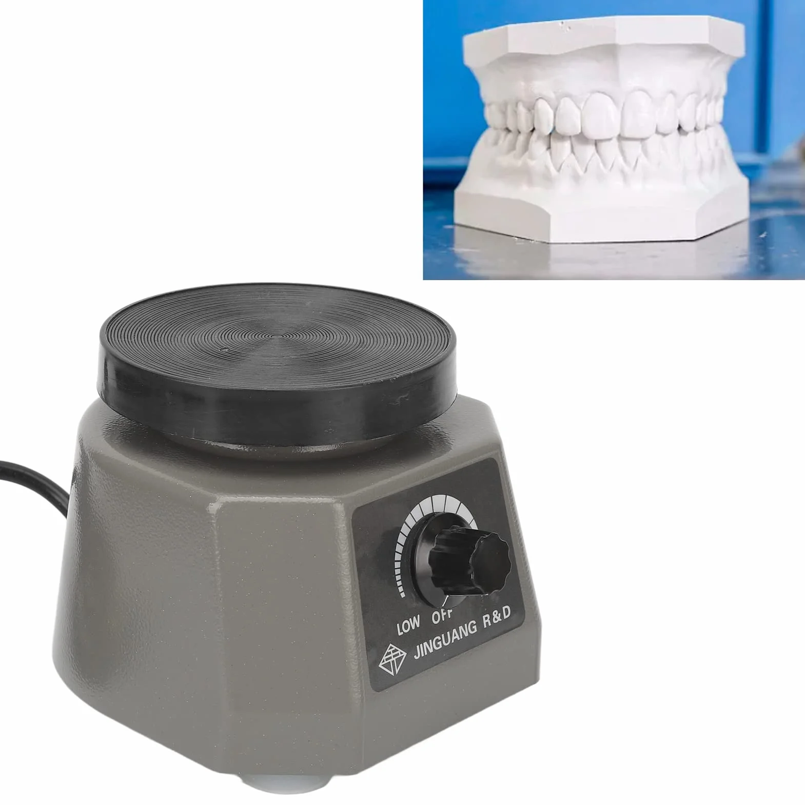 Wibrator Dentystyczny 4 Oscylator Laboratoryjny Round Shaker do Mieszania Tynku Gipsu Żywicy Modeli