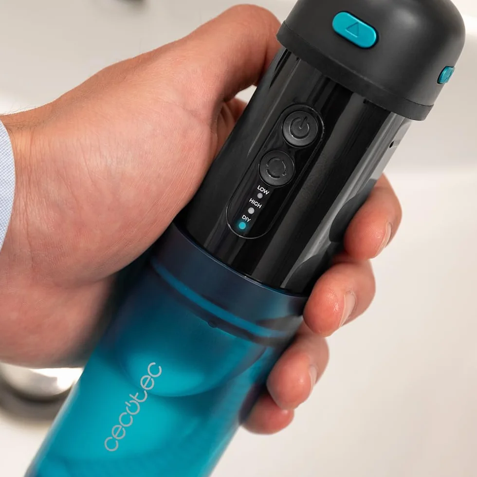 Cecotec ToothCare Jet Clean Splash. Kompaktowy i lekki irygator do zębów z 3 trybami, 8 intensywności, pojemność 150 ml, IPX7, w zestawie 3 wymienne dysze
