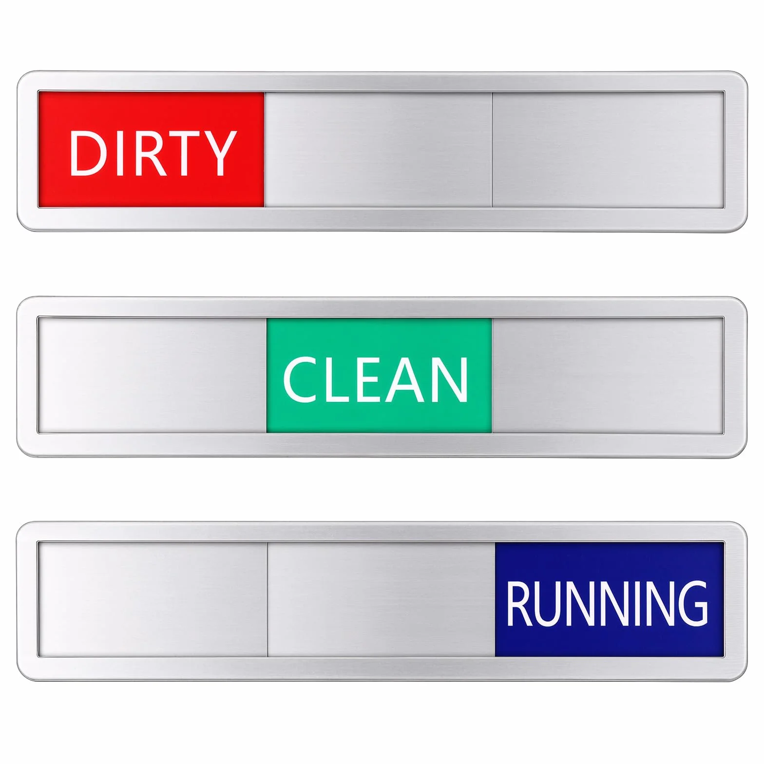 Czysty / brudny szyld przesuwny, do zmywarki do naczyń, znak Clean Dirty Dishwasher, do zmywarki do naczyń, z magnetycznym zamknięciem