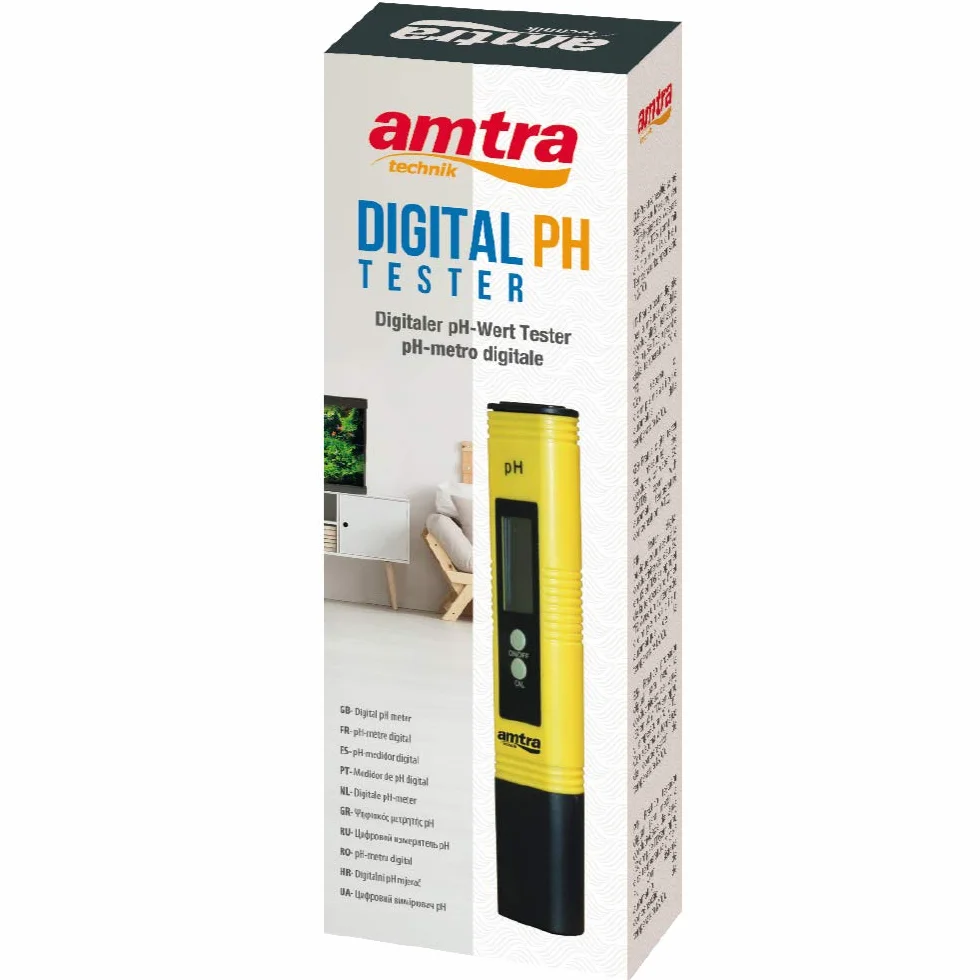 Amtra Cyfrowy tester pH ATC, miernik pH wody z automatyczną kompensacją temperatury
