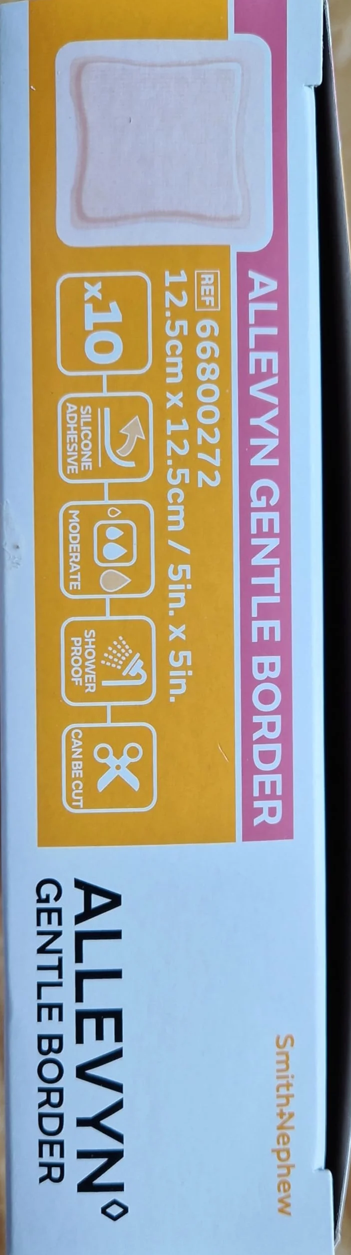 Smith & Nephew Zestaw 10 silikonowych plastrów hydrokomórkowych 12,5 cm x 12,5 cm