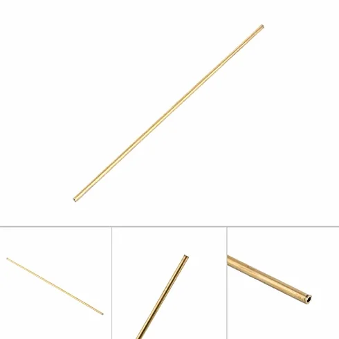 Mosiężna rurka pusta rura miedziana 20 cm długa średnica zewnętrzna 3 mm grubość ścianki 0,5 mm