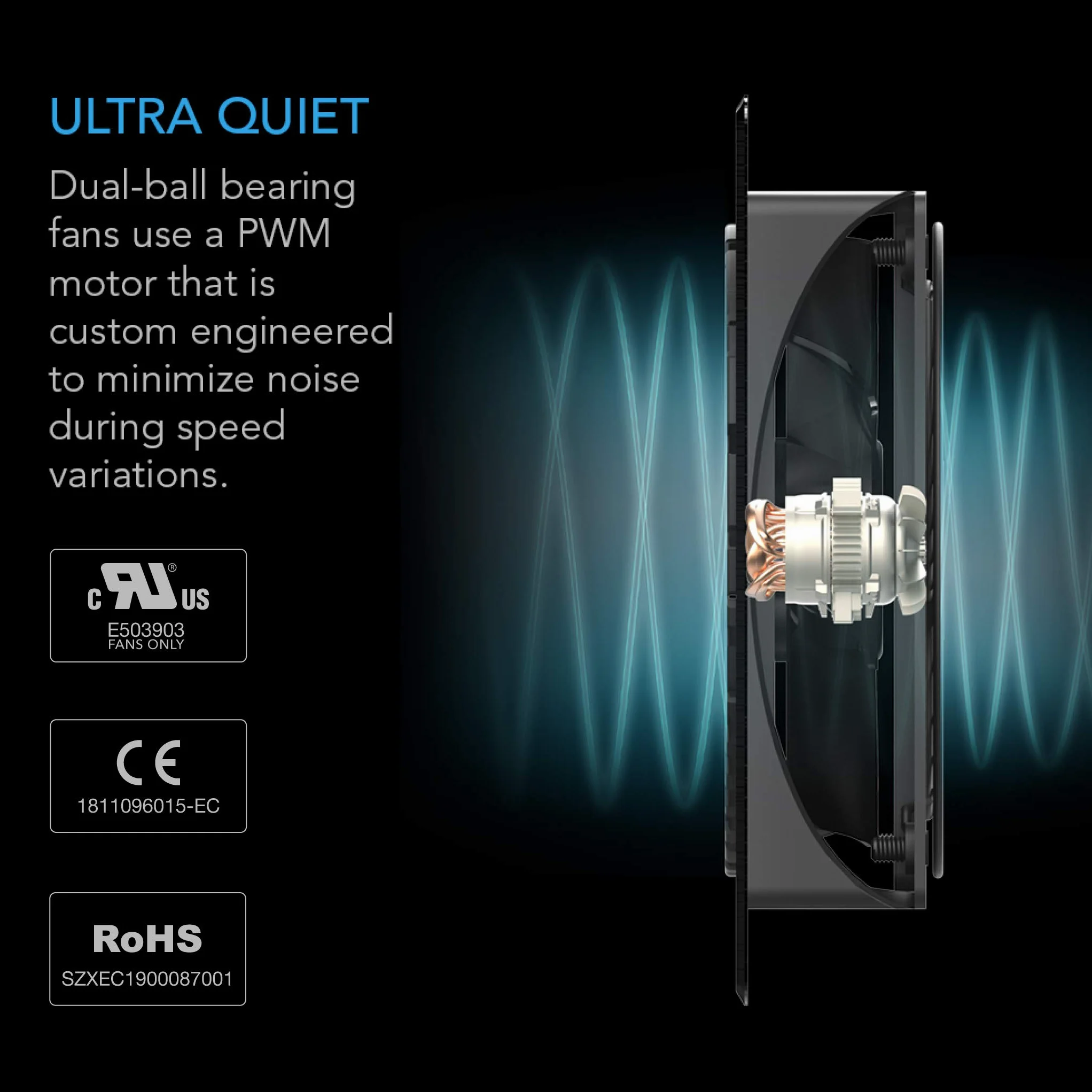 AC Infinity AIRPLATE S9 cichy wentylator chłodzący z regulacją prędkości do kina domowego