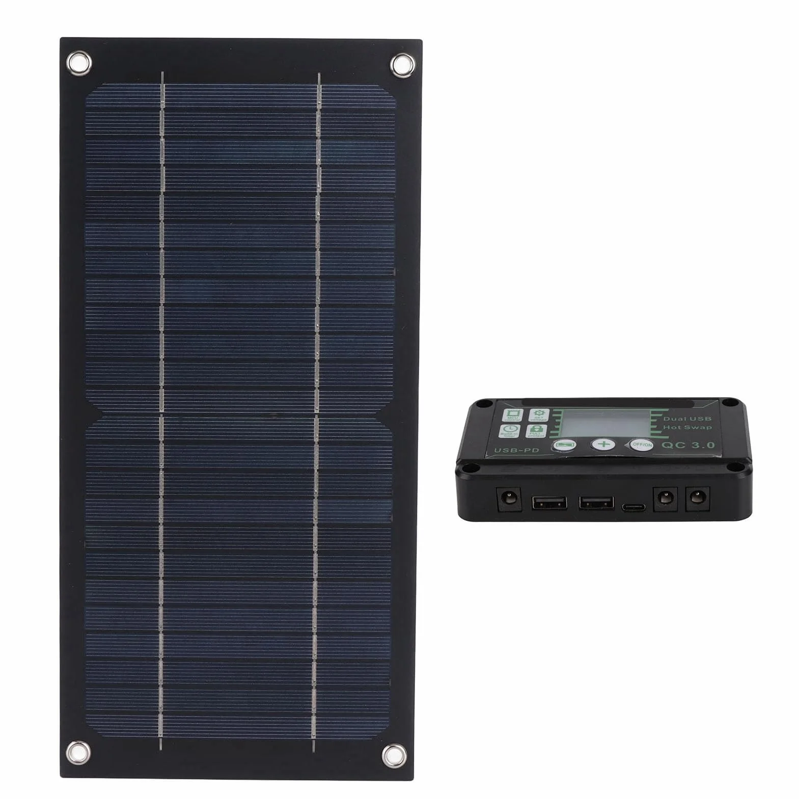 600 W Solar Panelu Ładowarka Monokrystaliczny Krzem 100A Zestaw Kontrolera ładowania z przedłużaczką Klipsów Akumulatorów i Klips o Ring Terminal Fit RV Car Camp Off Grid Aplikacje