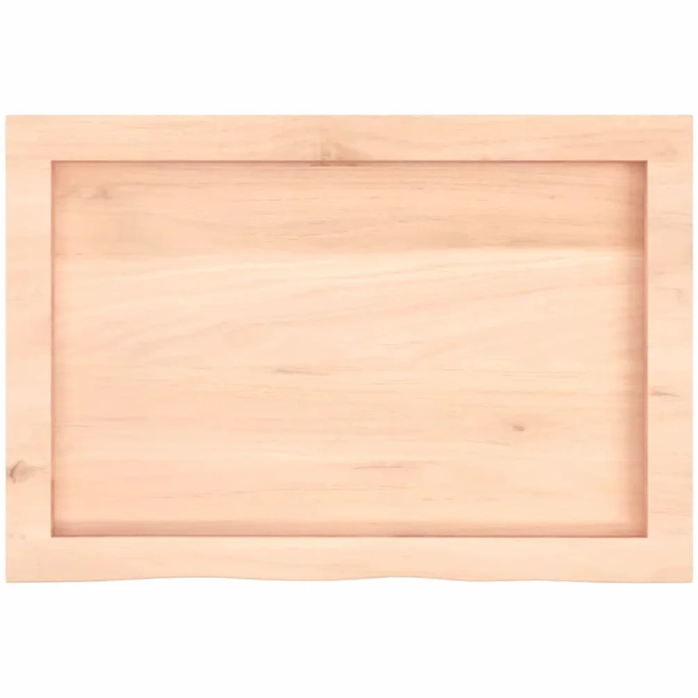 vidaXL Blat stołu, 60x40x(2-4) cm, surowe lite drewno dębowe