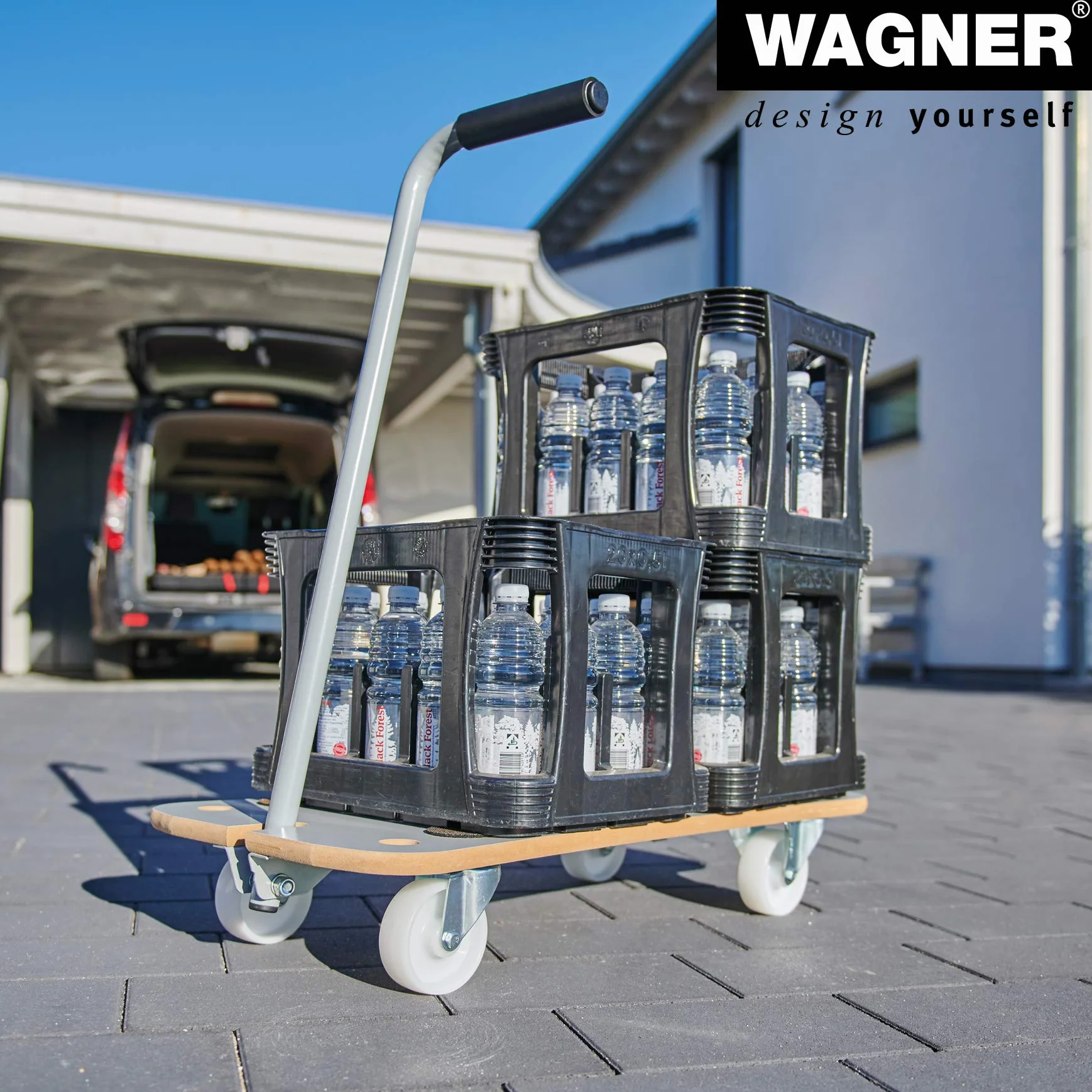 Wagner pomoc transportowa MM 1389 I 79 x 39 x 13,5 cm – nośność 200 kg – specjalna powłoka I składany dyszel I do dużych obciążeń – łatwa w pielęgnacji i wytrzymała – 20138901