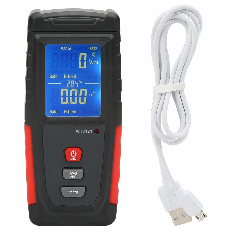 Elektrischer und magnetischer Strahlungsdetektor LCD Mini EMF Tester Messgerät Telefon Computer Elektromagnetischer Strahlungsdetektor