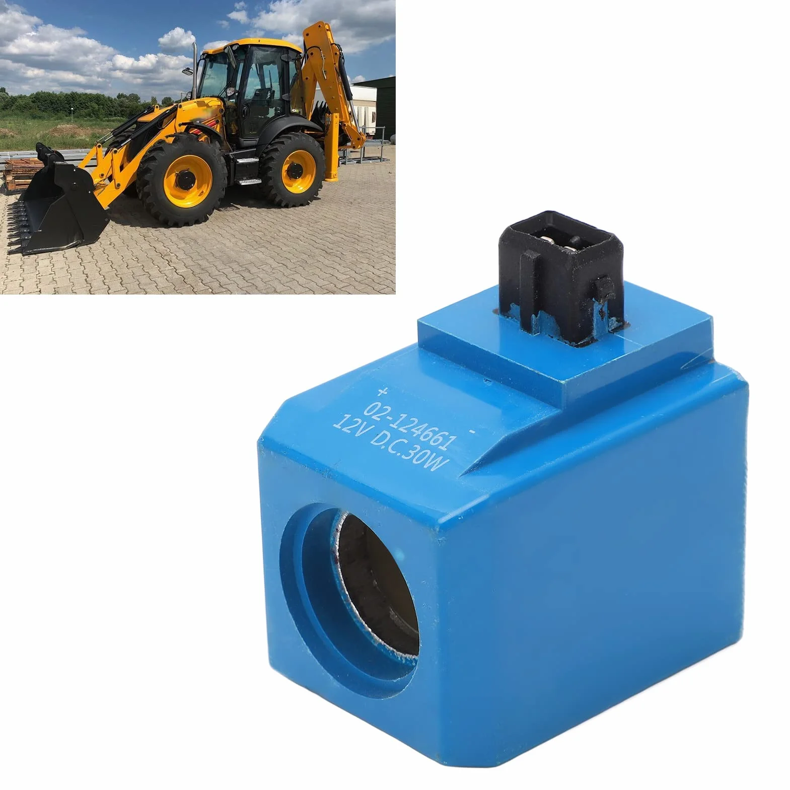 Aramox Cewka Elektromagnesu 02-124661 12V 30W do Koparki Okrągłej 3c 3cx 3d 3dx 4c 4cx 1400b 1550B