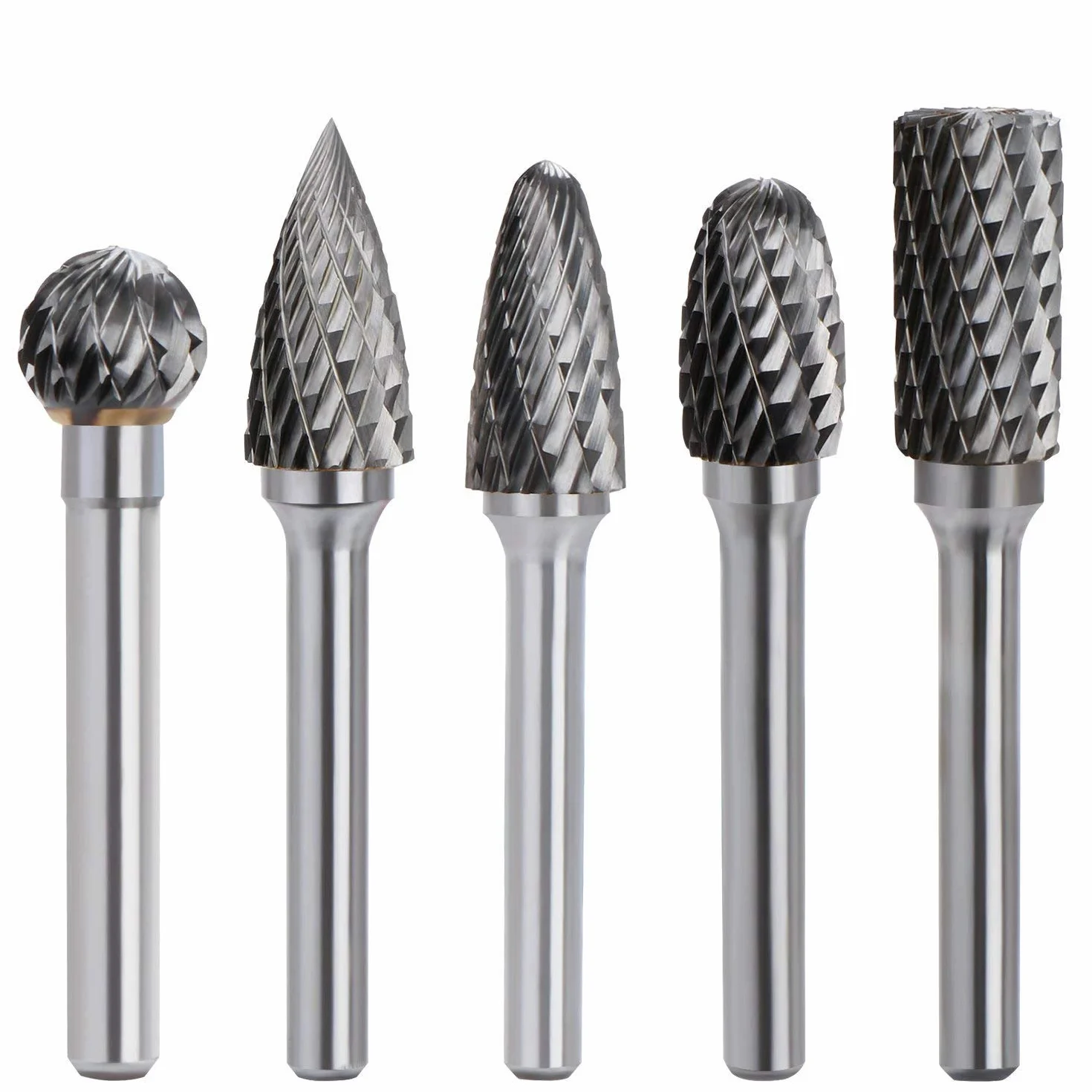 Wiertarka 5szt Frez Metal Ołówki Zestaw Diamentowe Frezy Rotary Plik Wolfram Stal Narzędzia Obrotowy Burr 6x10mm