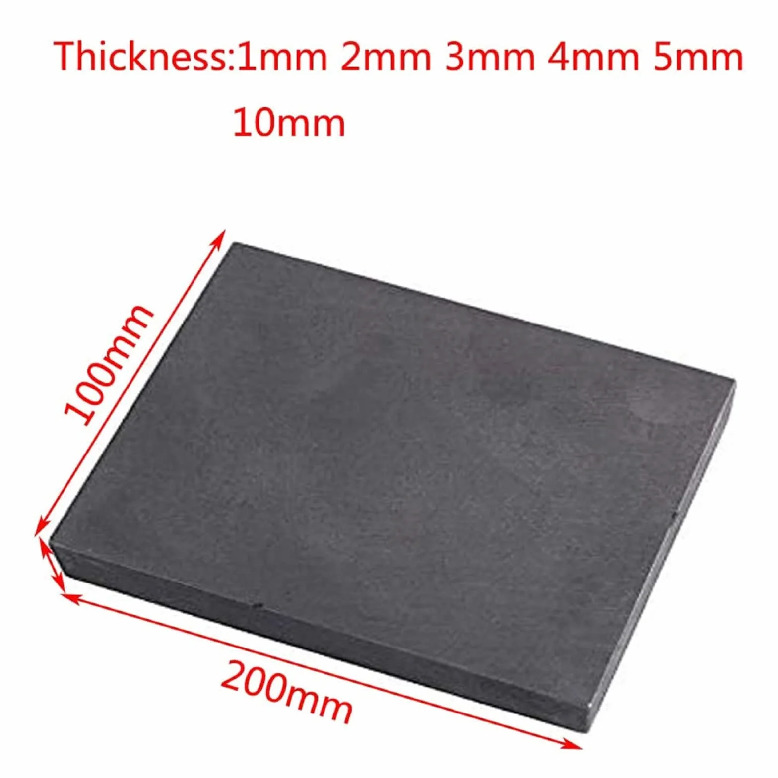 Płyta grafitowa 99,9% czystości 200x100x10 mm do odlewania metali