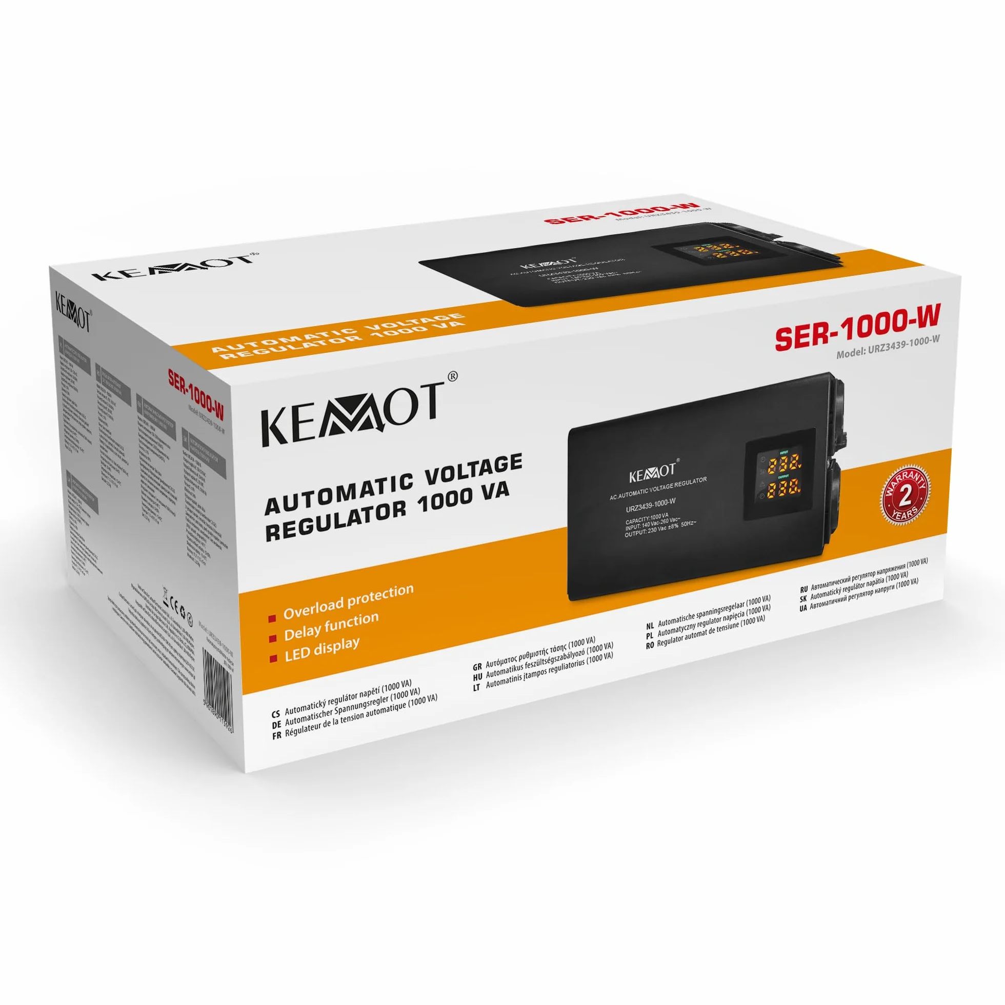 Kemot Automatyczny Stabilizator Napięcia SER-1000-W Precyzja 8%