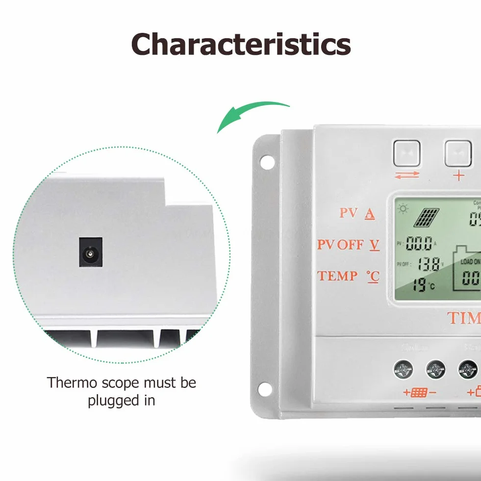 SolaMr 10A Solar Charge Controller 12V/24V Auto Identification Intelligent Regulator z wyświetlaczem LCD M10