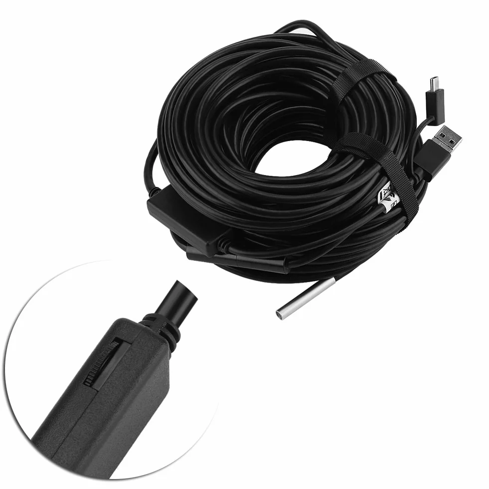 KIMISS Endoskop 20m wodoodporny 5,5mm 720P USB do inspekcji rur