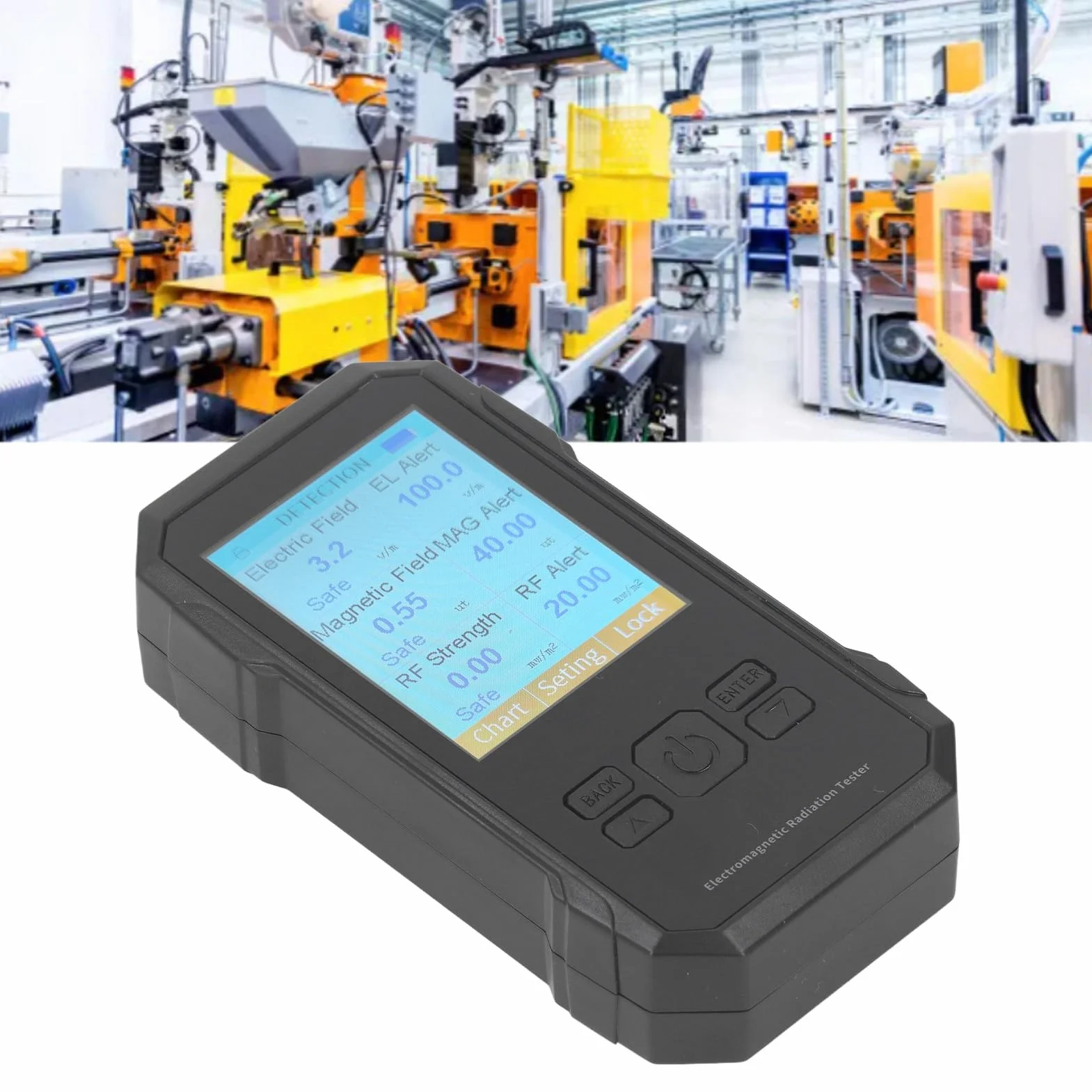 Miernik EMF GQ 3 w 1 z detekcją 5G, Rejestratorem Danych i Analizatorem Widma (BLACK)